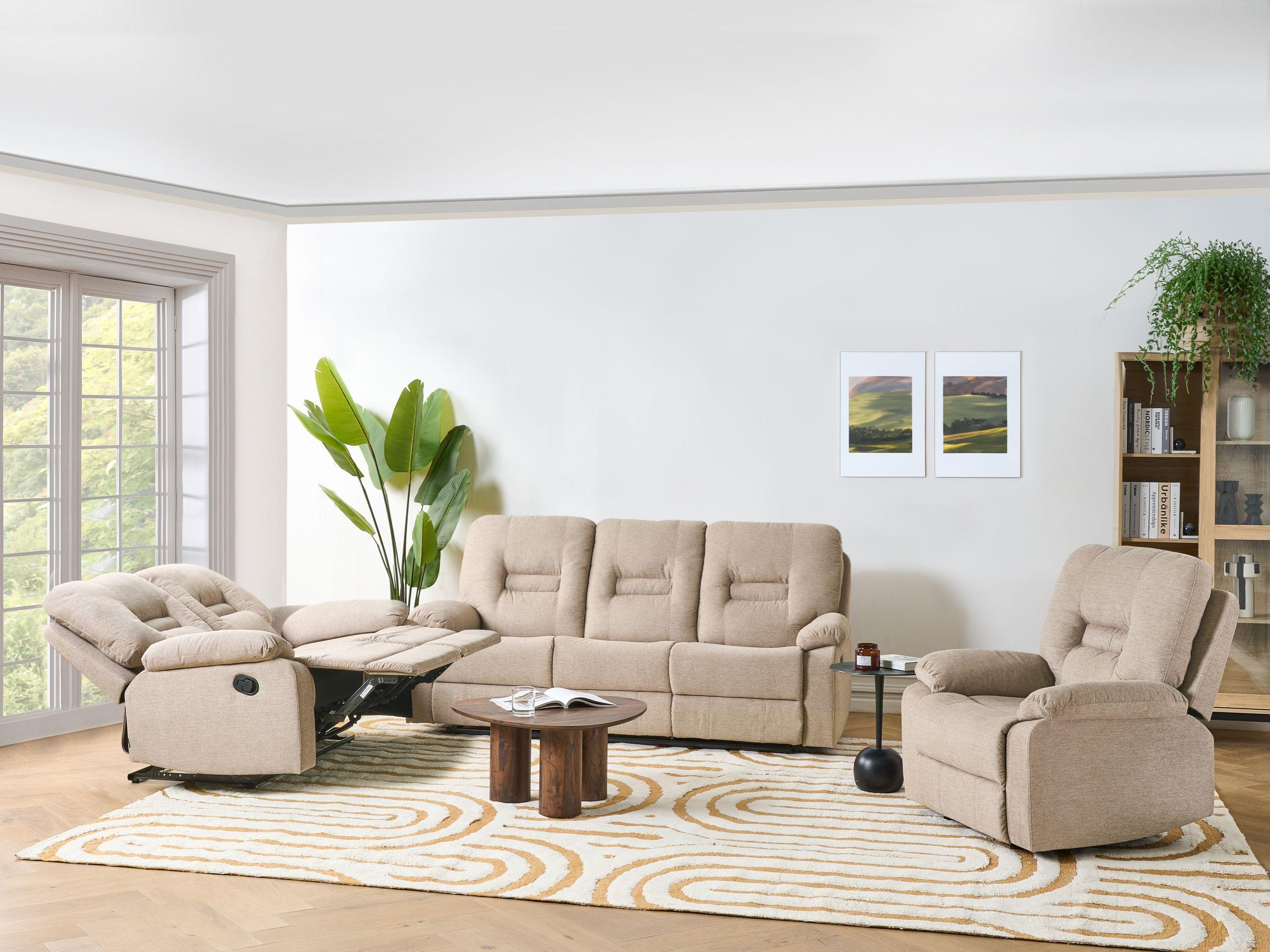 Beliani Wohnzimmer Set aus Polyester Modern BERGEN