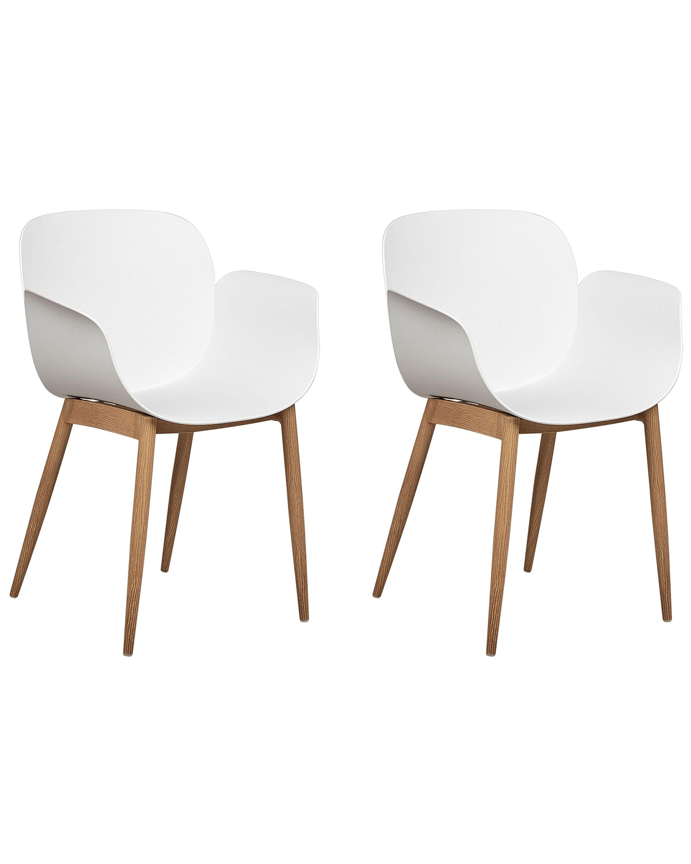 Beliani Esszimmerstuhl 2er Set aus Kunststoff Modern ABILENE