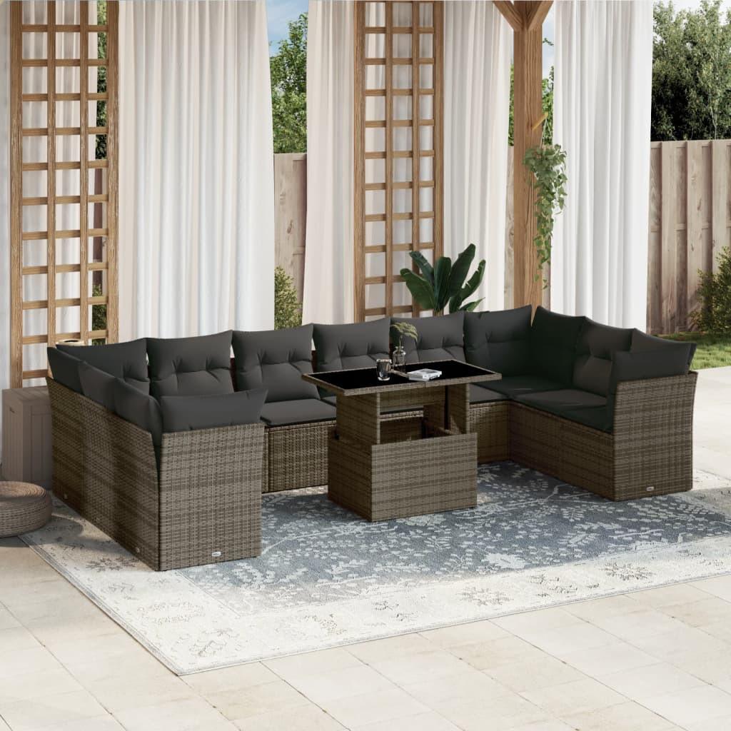 VidaXL Garten sofagarnitur poly-rattan