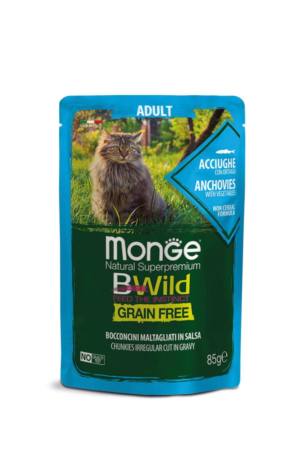 Monge BWild Katze mit Sardellen - Multipack