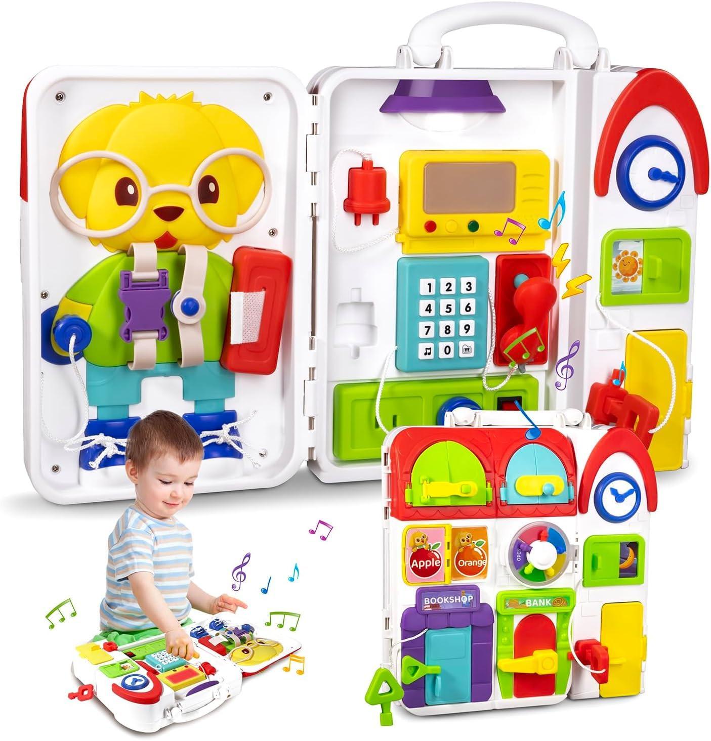 Activity-board Busy Board Spielzeug Kleinkinder Musik/Licht/Farbe/taktile sensorische Aktivität Board pädagogisches Spielzeug und motorische Fähigkeiten Spielzeug