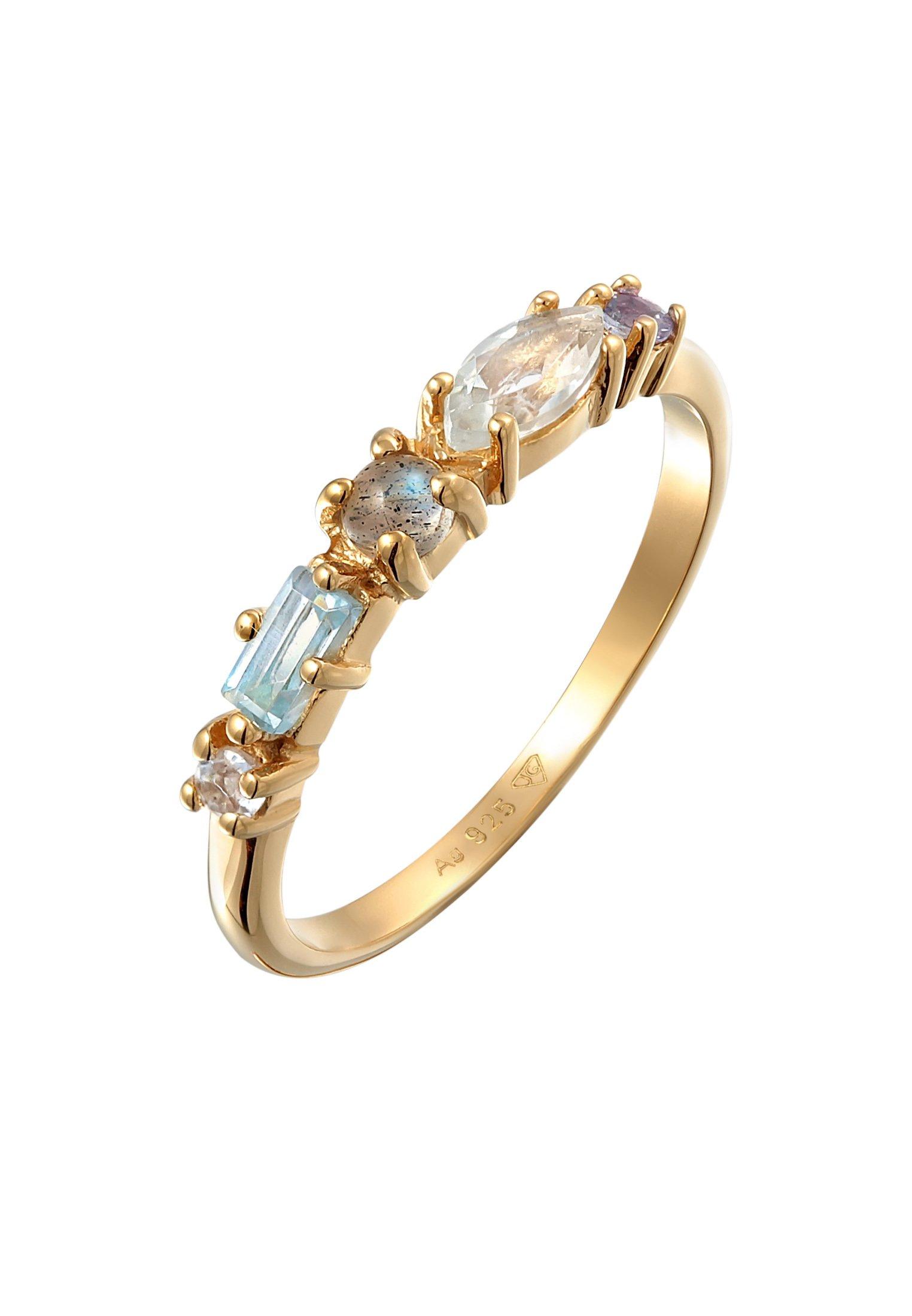 Elli Ring Memoire Edelstein Klassik Ring 925 Silber