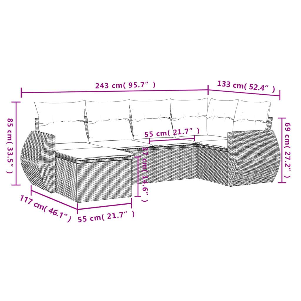 VidaXL Garten sofagarnitur poly-rattan