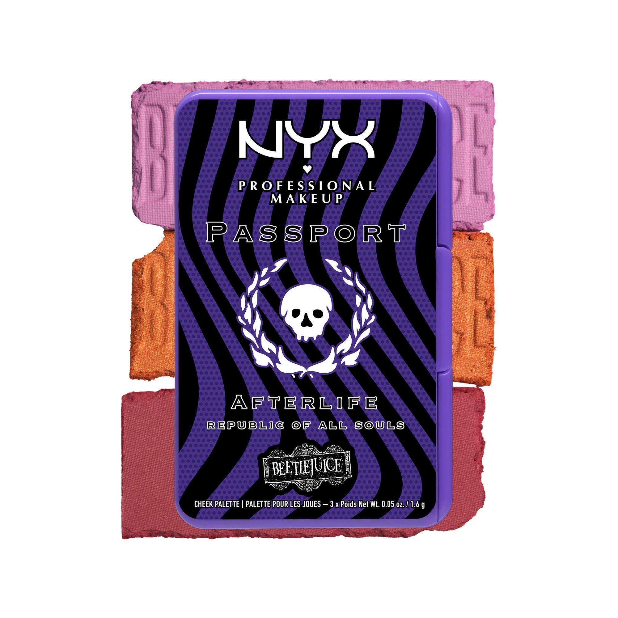 NYX-PROFESSIONAL-MAKEUP Beetlejuice Afterlife Passport Cheek Palette – Rouge Palette