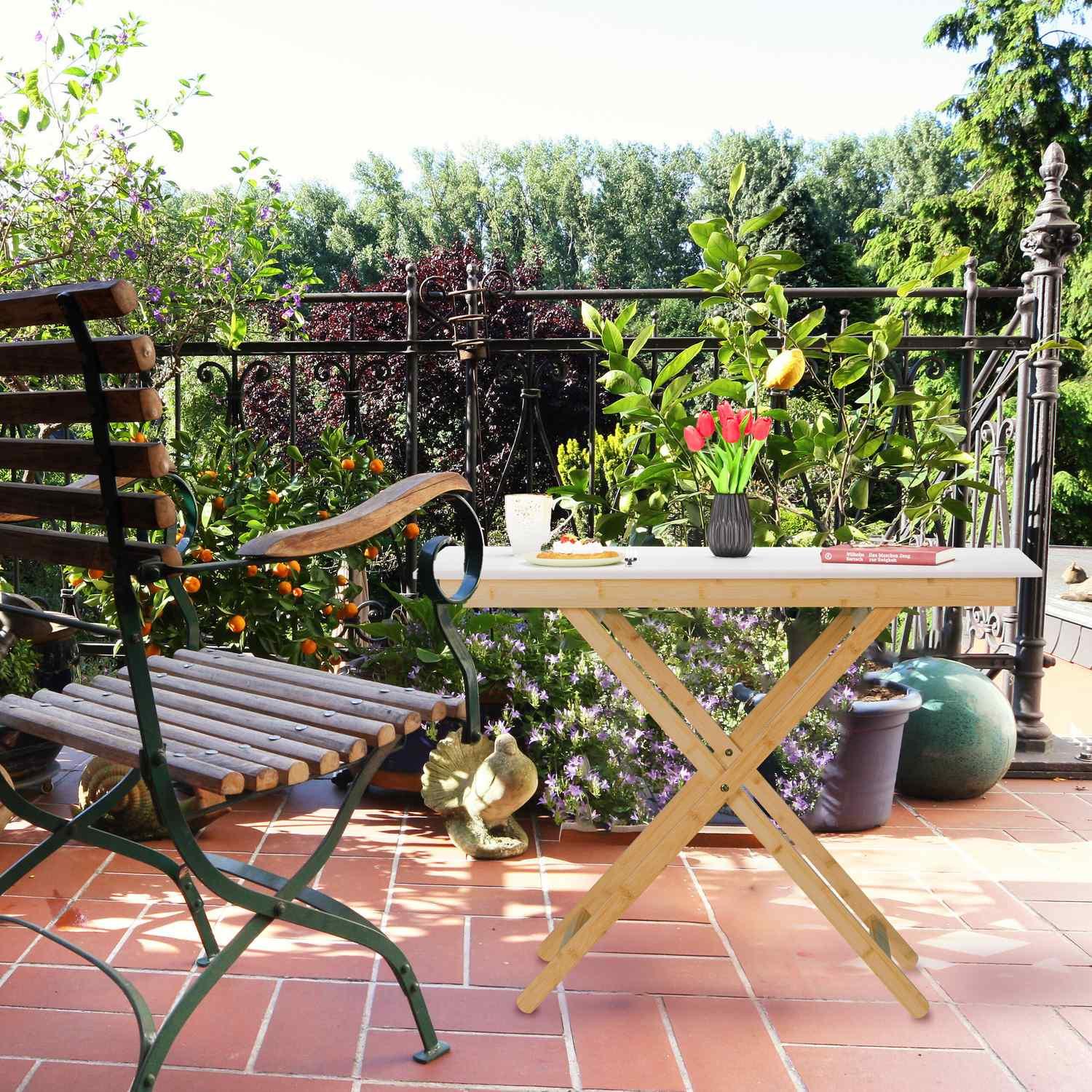 B2X Klapptisch Bambus höhenverstellbar