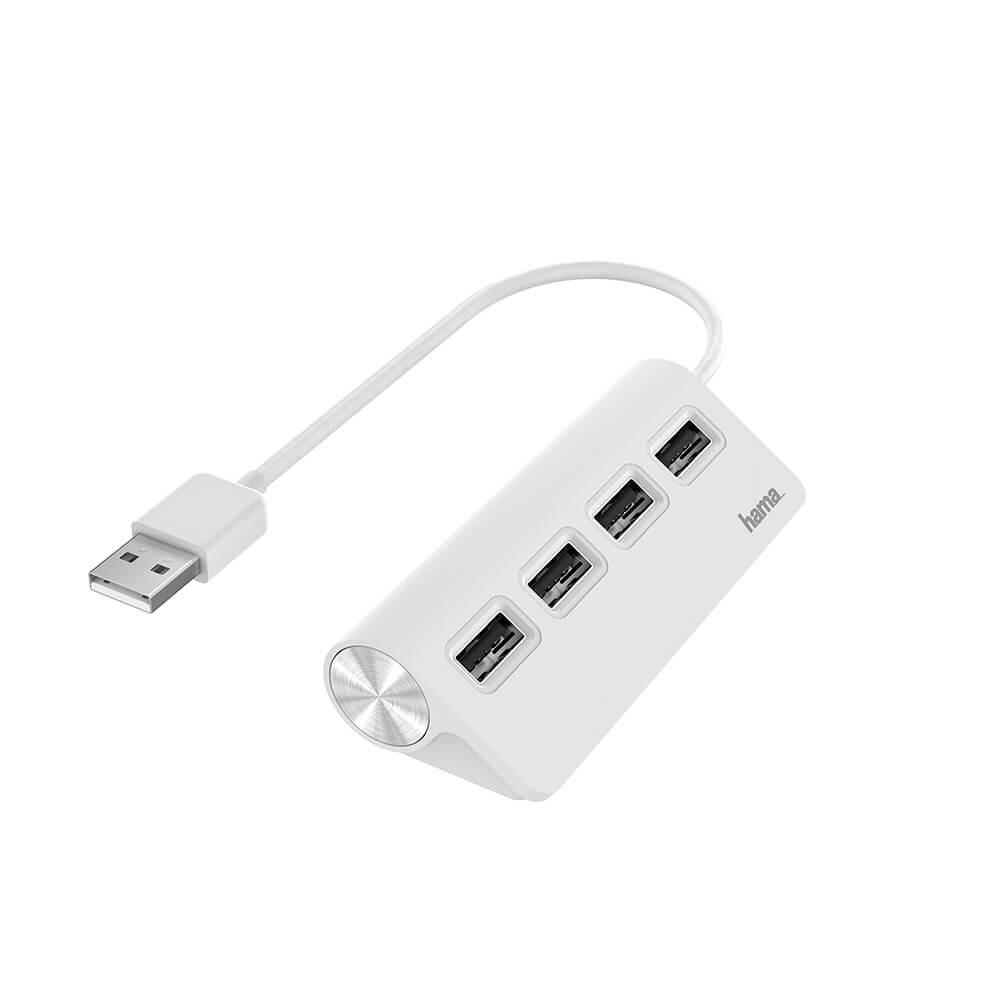 hama HAMA Hub USB-A 2.0 4x Ports 480 Mbit/s Weiß