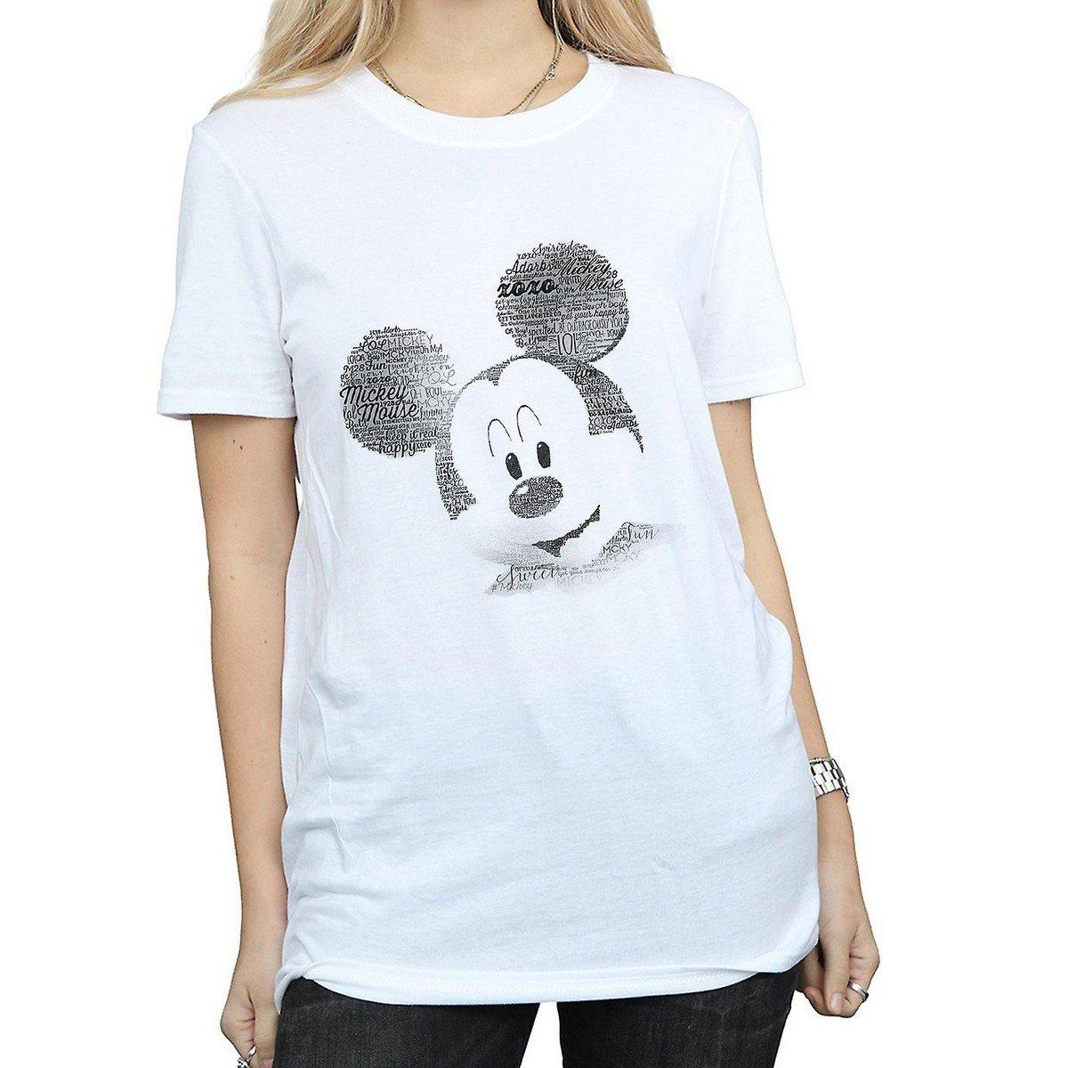 Disney Mickey Mouse Gesicht Print Kurzarm T-Shirt