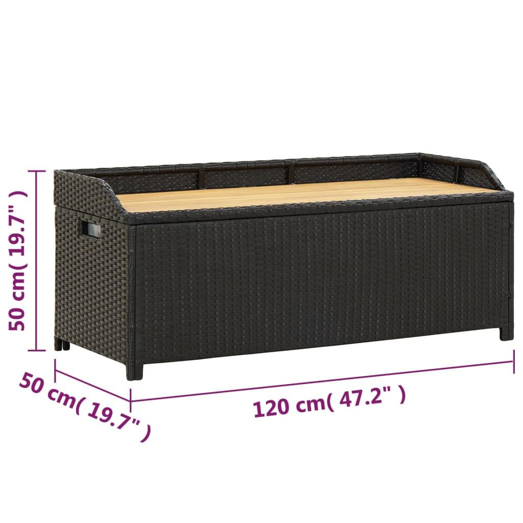VidaXL Aufbewahrungsbank poly-rattan