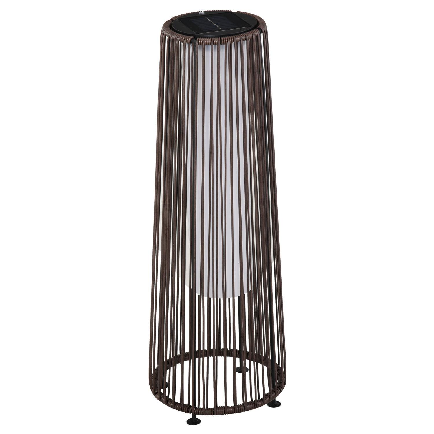 Northio Solarlampe, Gartenlampe, Rattan Solarleuchte, Automatische Led, Braun, 21,5 X 21,5 X 61 Cm