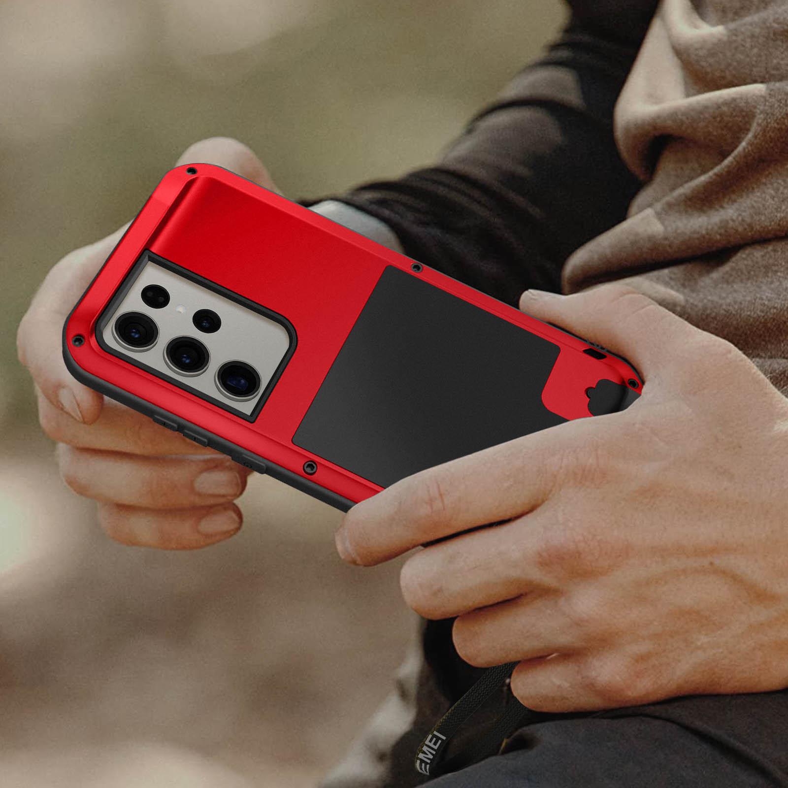 Avizar LoveMei Hülle Samsung S23 Ultra Rot