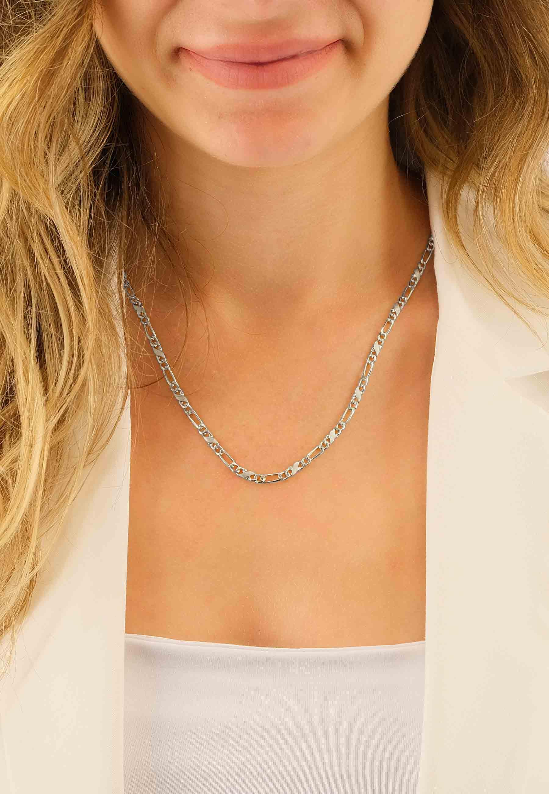 MUAU Schmuck Collier Carrera/Figaro Weissgold 750, 3.5mm, 60cm