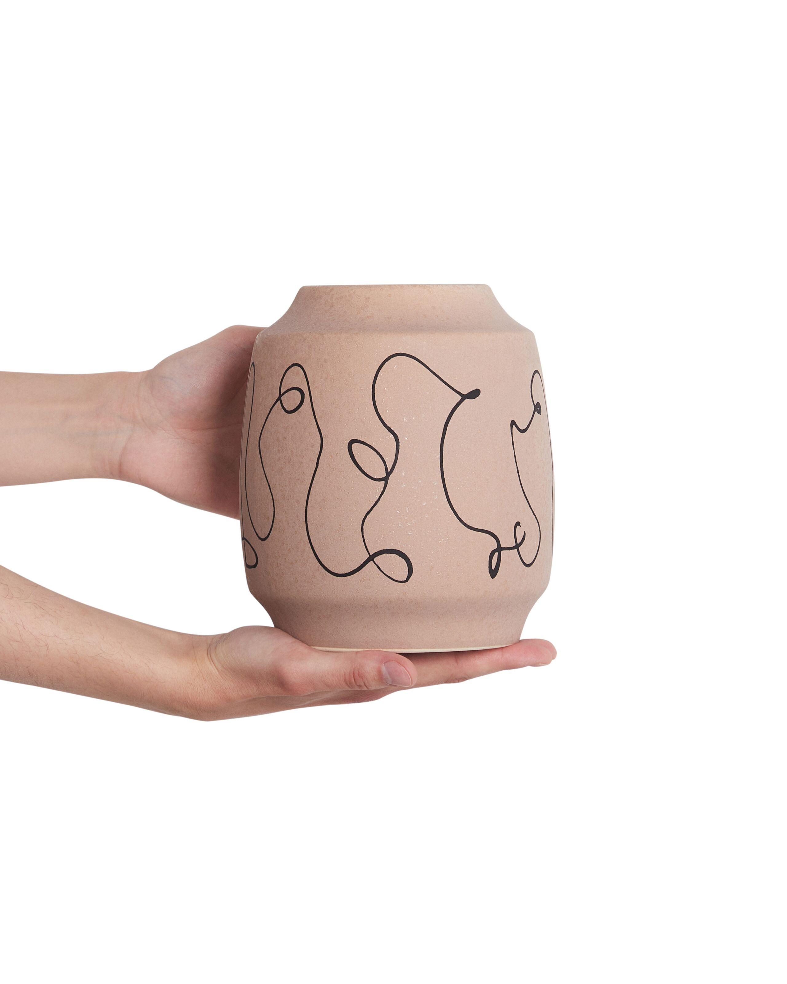 Beliani Blumenvase aus Steinzeug Modern SKATE