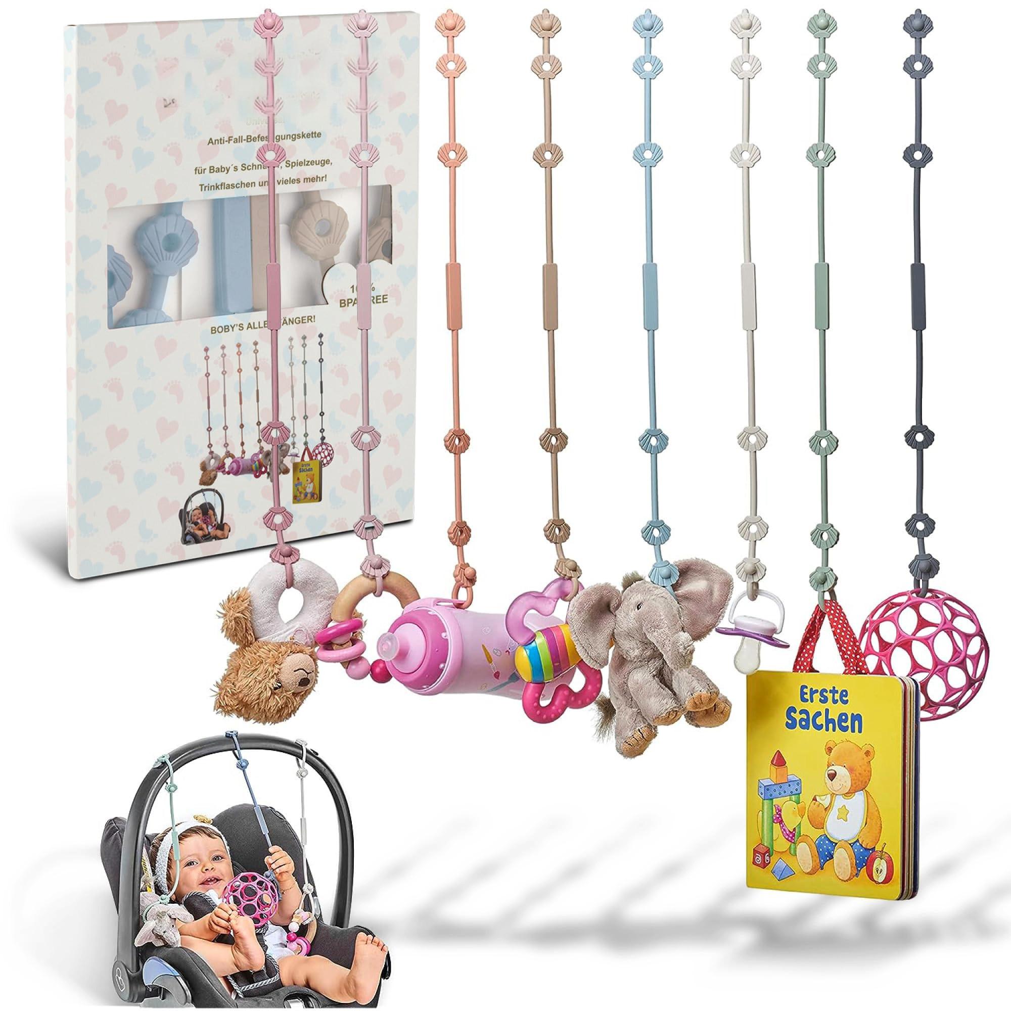 Activity-board BPA-freie Kinderwagen-Spielzeugkette/dehnbarer Baby-Becherhalterriemen/Schnullerkette für Baby-Gadgets wie