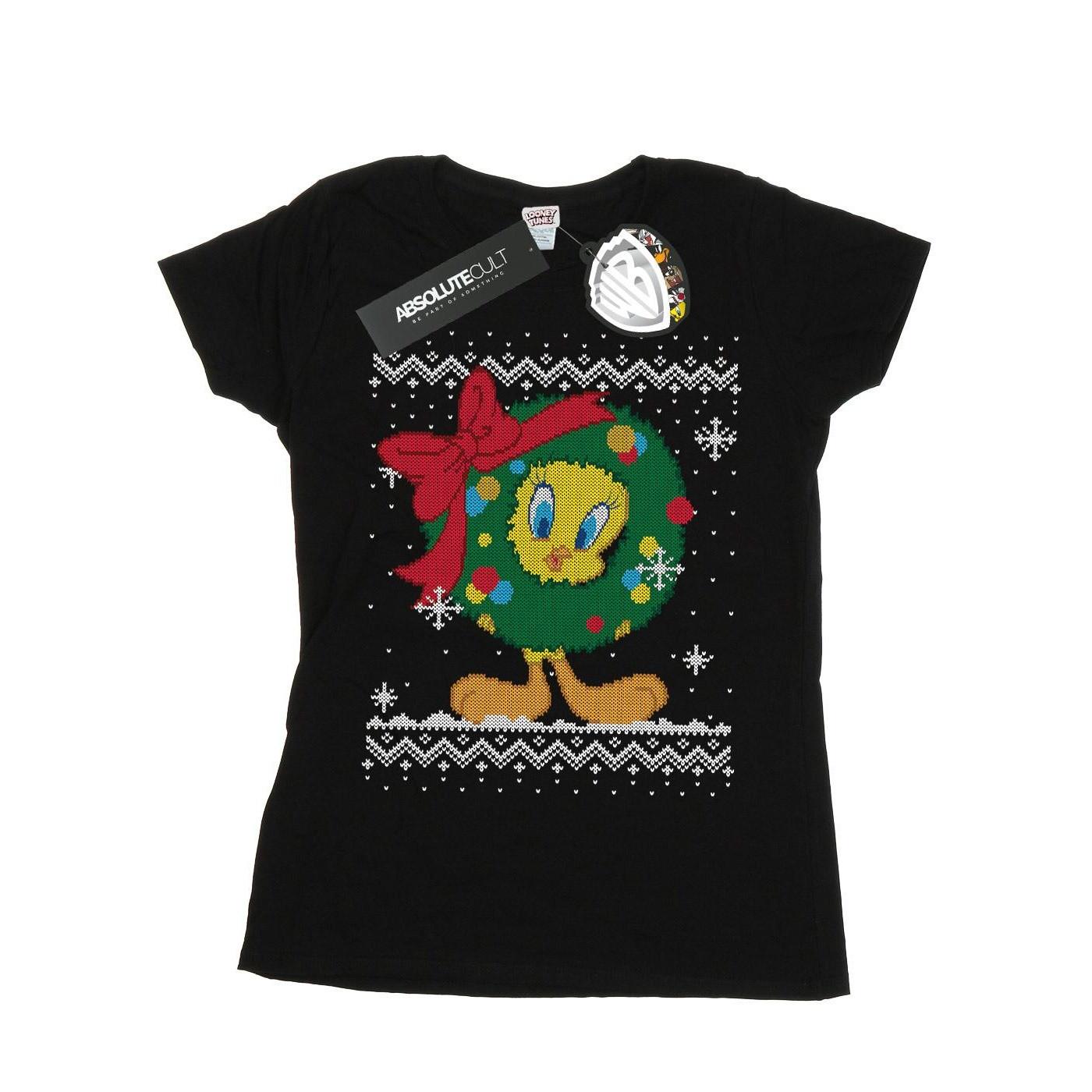 LOONEY TUNES Tweety Pie Christmas Fair Isle T-Shirt