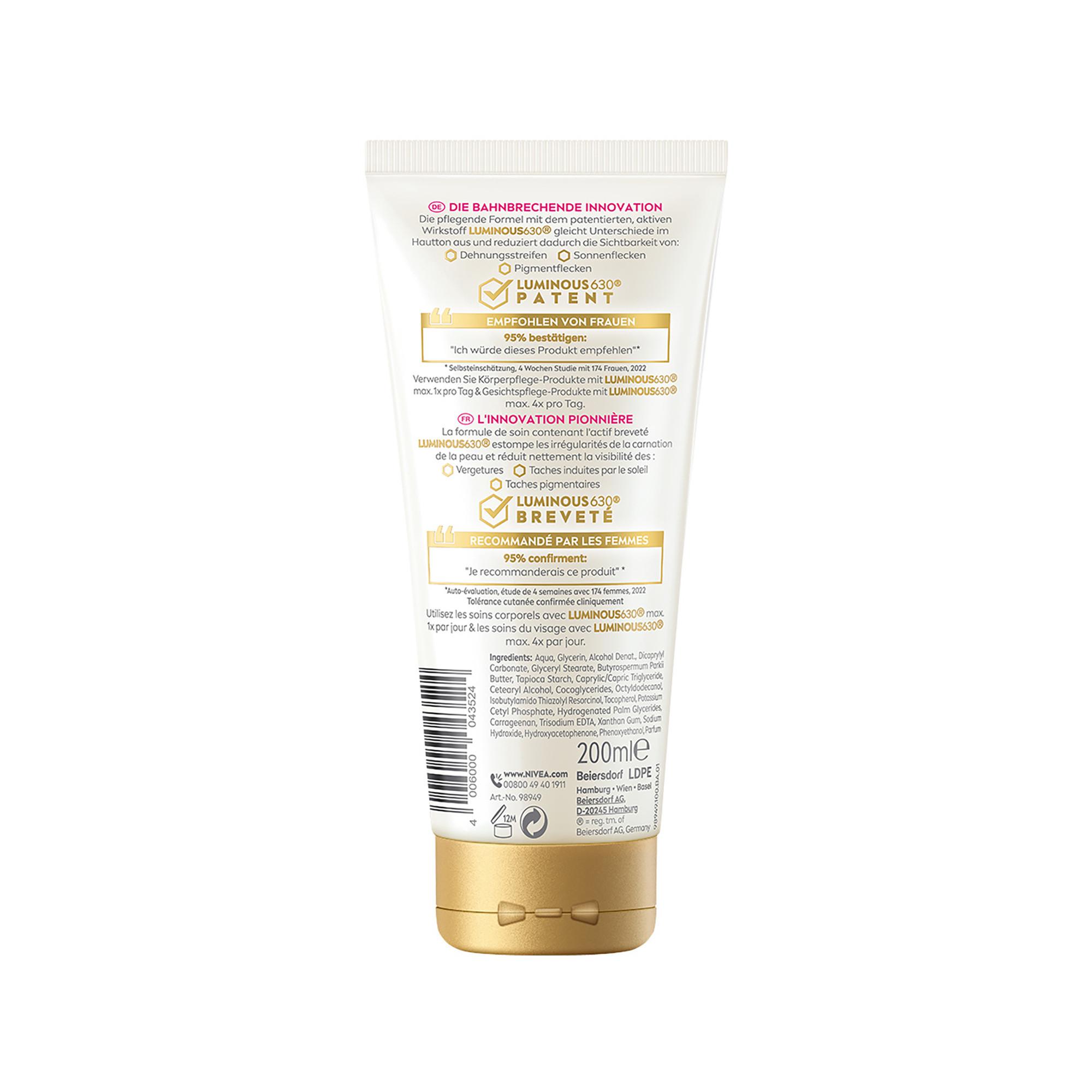 NIVEA Body Luminous Body Creme Anti-Dehnungsstreifen -Pigmentflecken