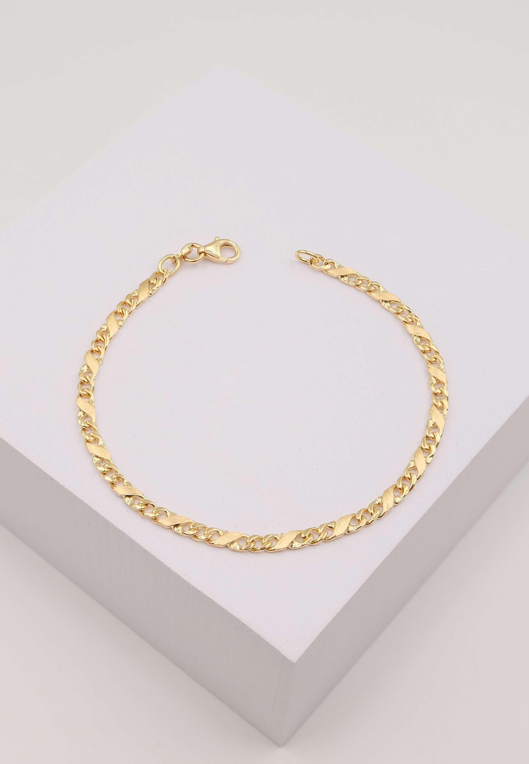 MUAU Schmuck Armband Carrera Gelbgold 750, 22cm, 3.5mm
