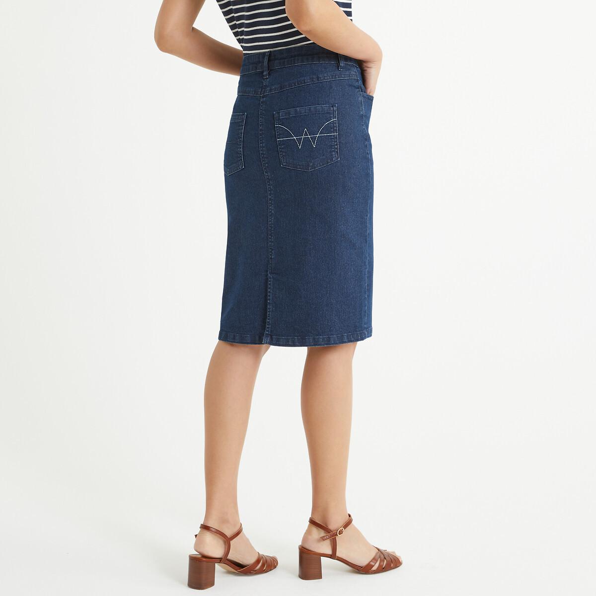 La Redoute Collections Jeansrock aus Stretch-Denim