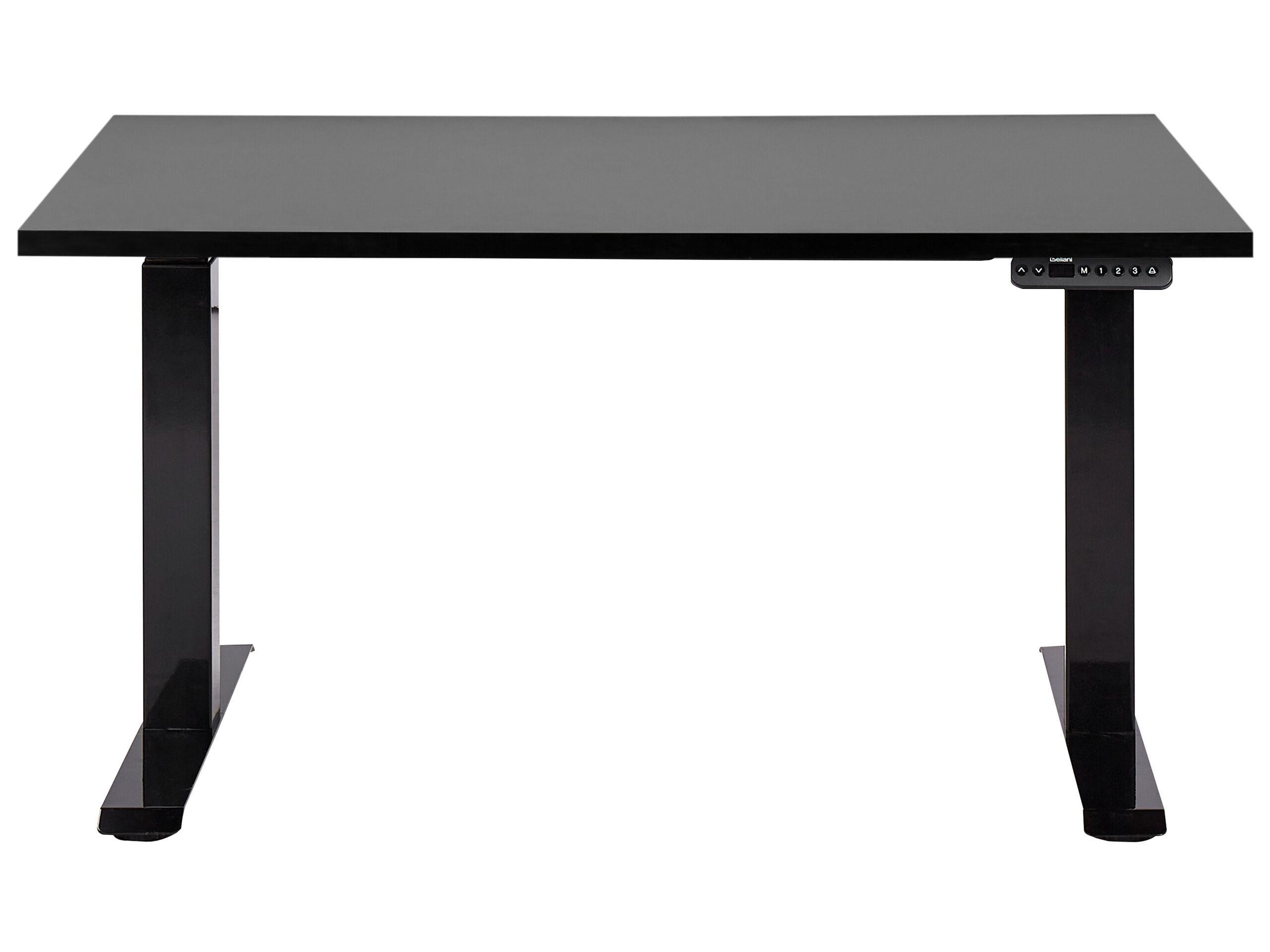 Beliani Schreibtisch elektrisch höhenverstellbar aus Faserplatte Modern DESTINES