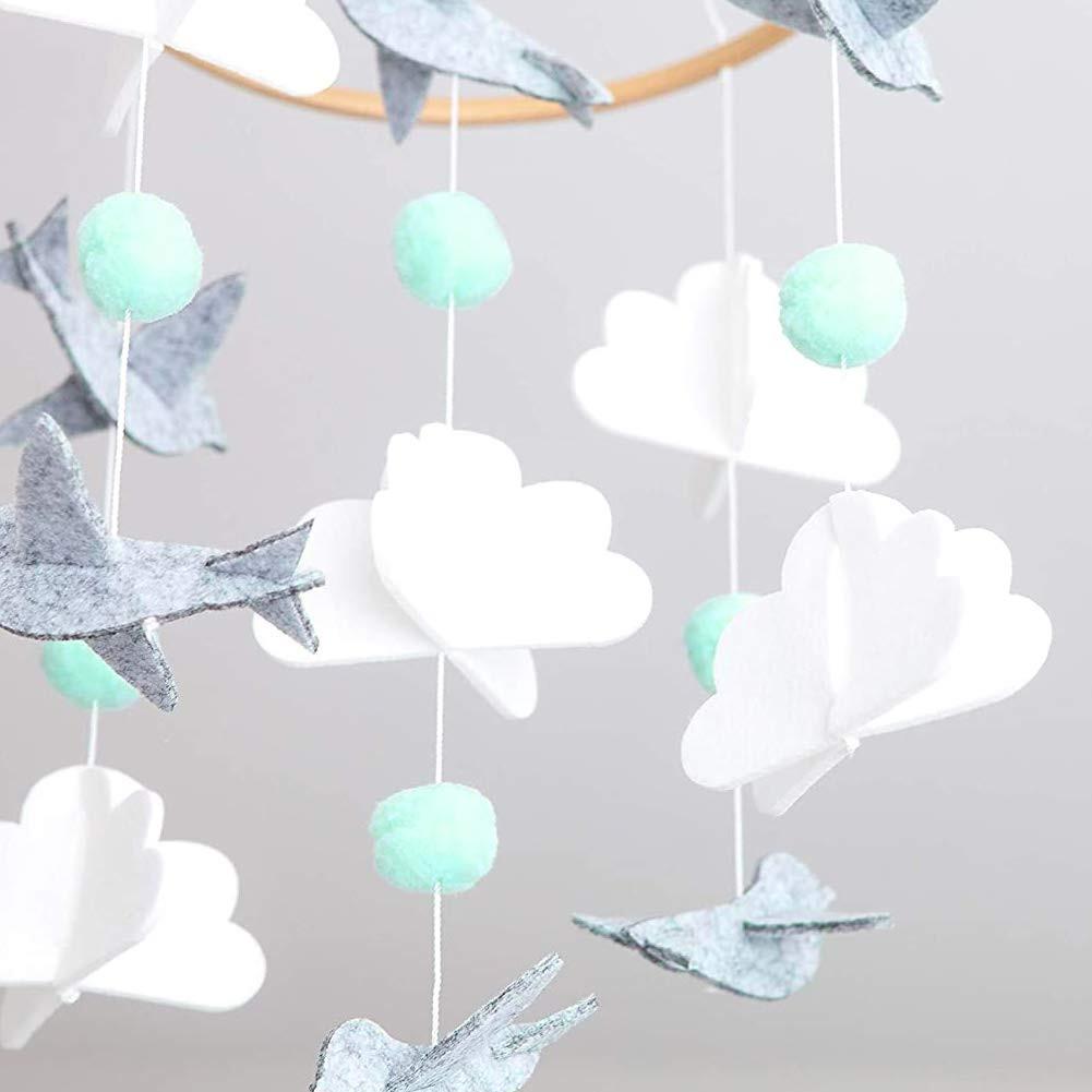 Activity-board Mobiles Baby-Windspiel, mobile Babybett-Glocke Holz