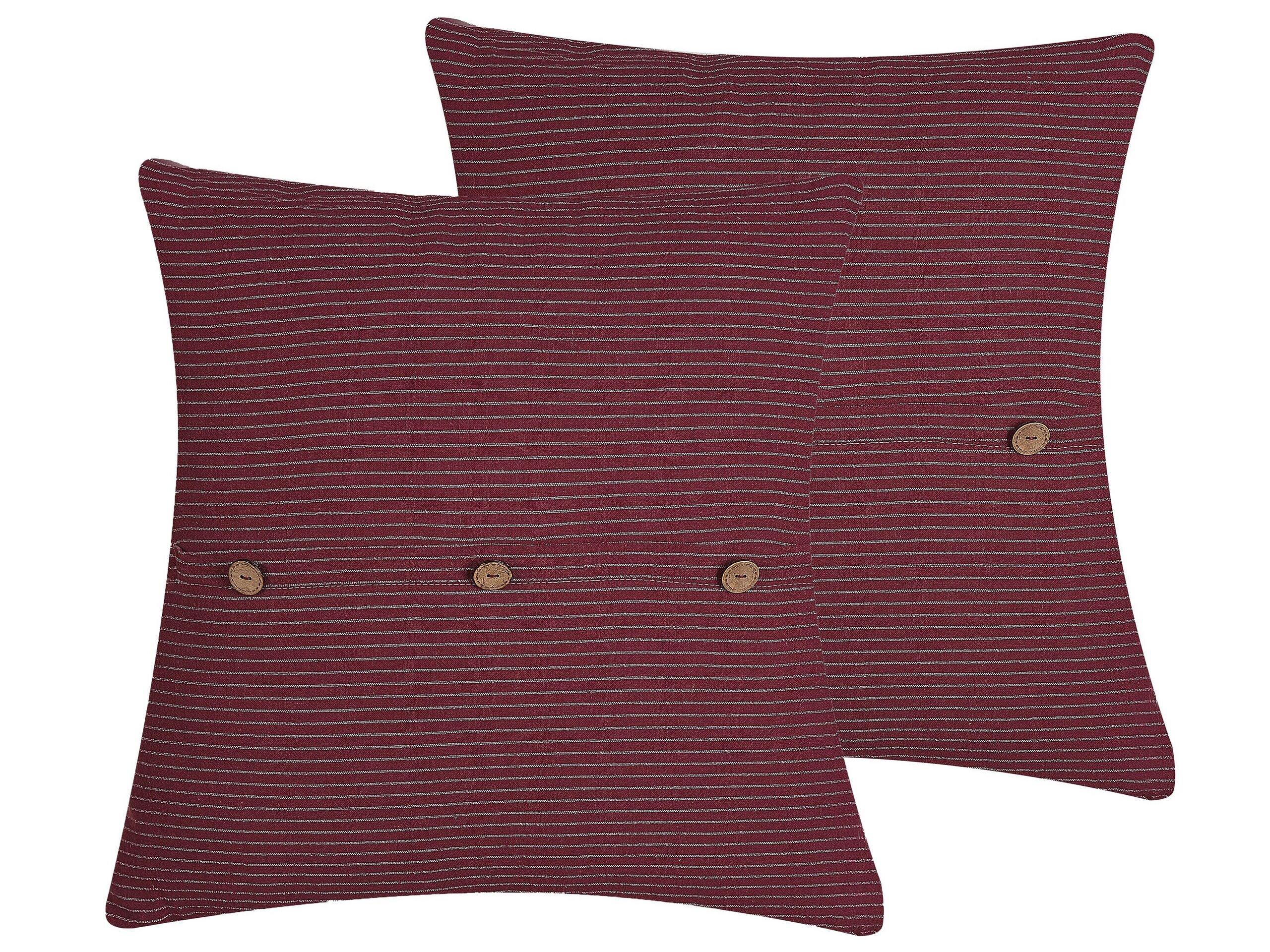 Beliani Dekokissen 2er Set aus Polyester Glamourös CAMPANULA