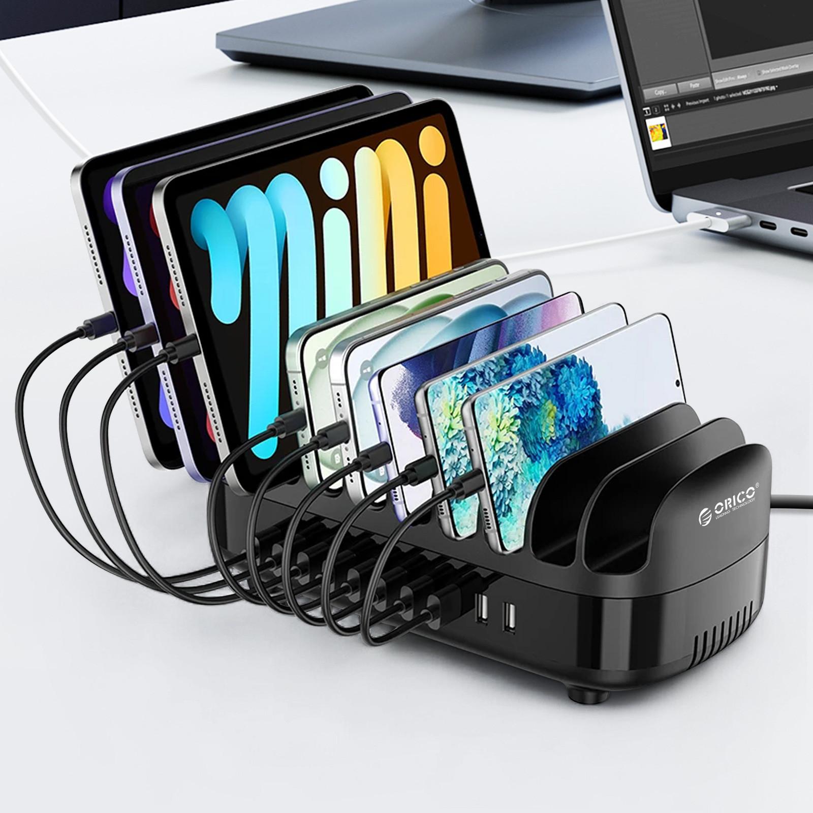 Avizar Ladestation 120W 10 USB Schwarz