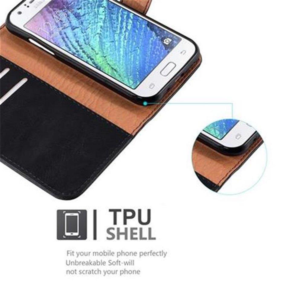 Cadorabo Hülle für Samsung Galaxy J1 2015 Magnetverschluss, Kartenfach