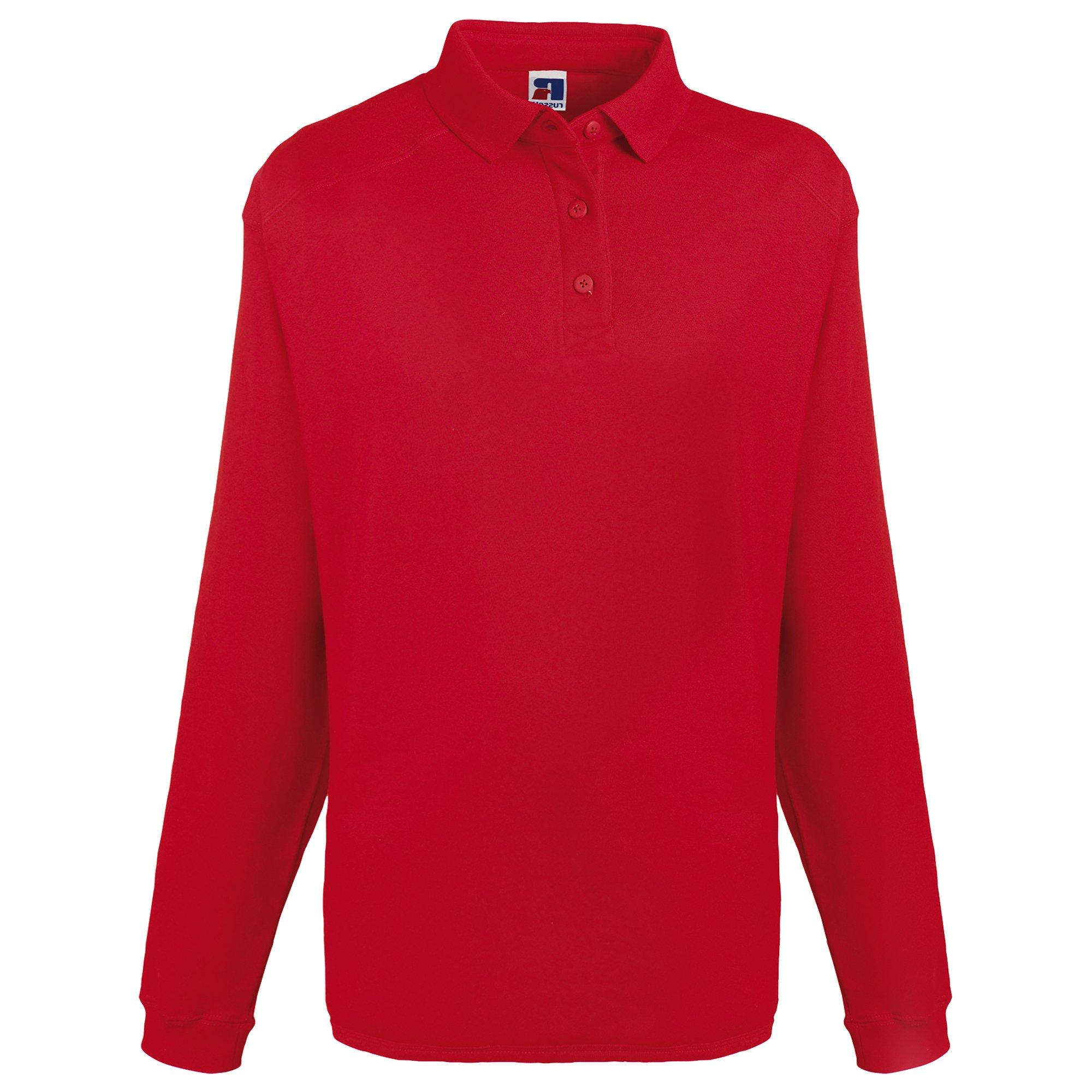 Russell Europe Sweatshirt mit Knopfleiste und Kragen
