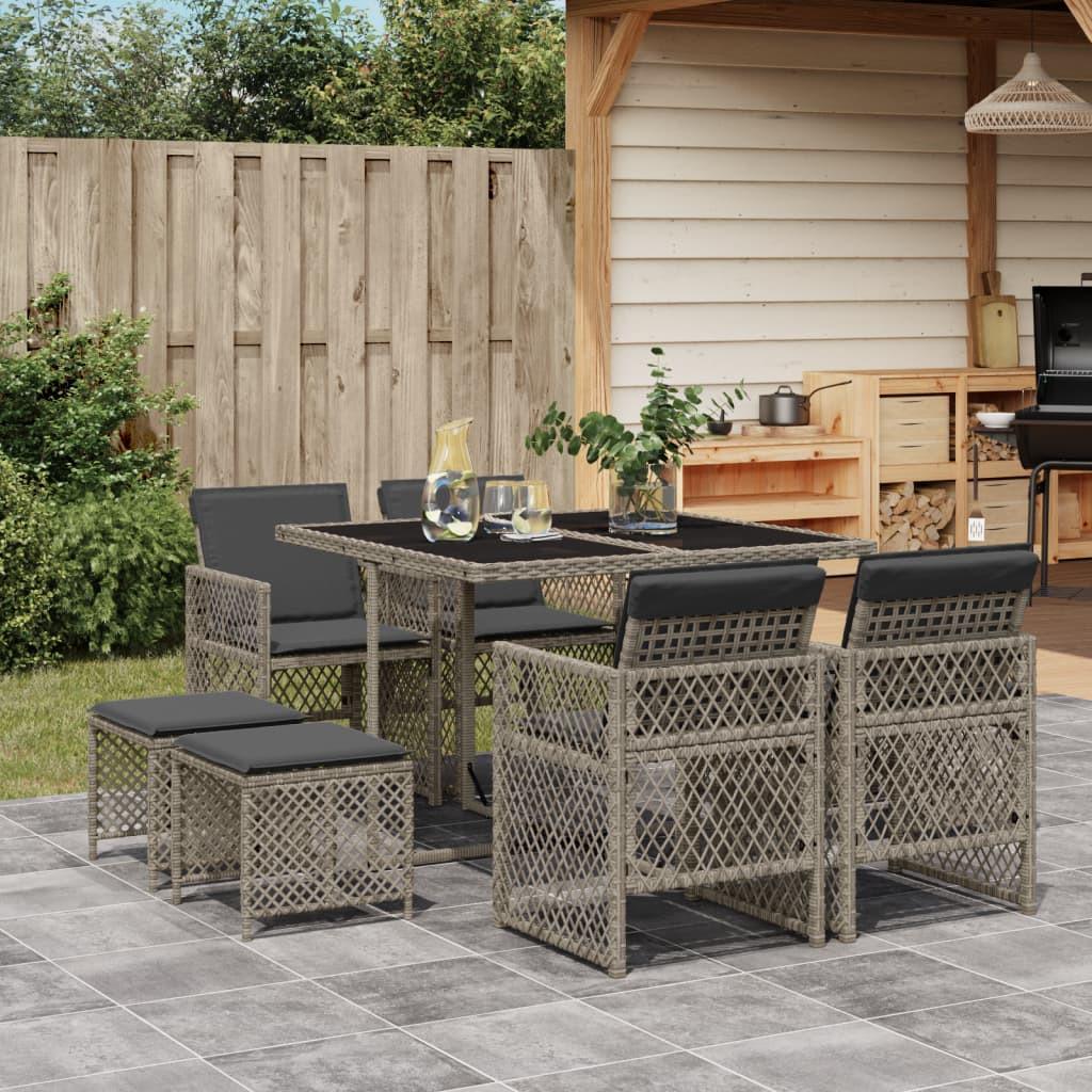 VidaXL Garten essgruppe poly-rattan