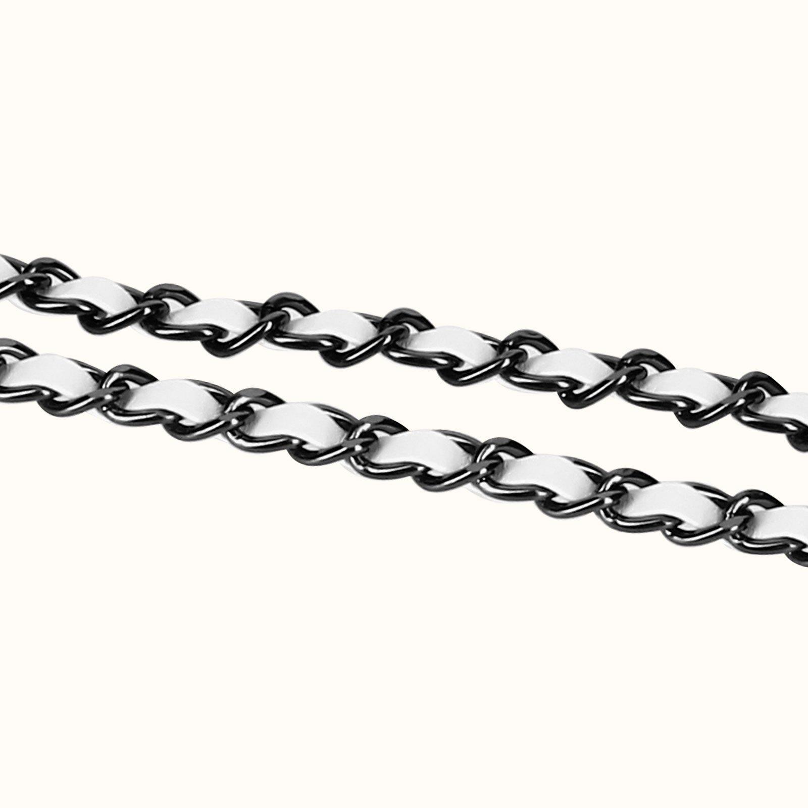 Avizar Handyschmuck, geflochtene Kette Weiß