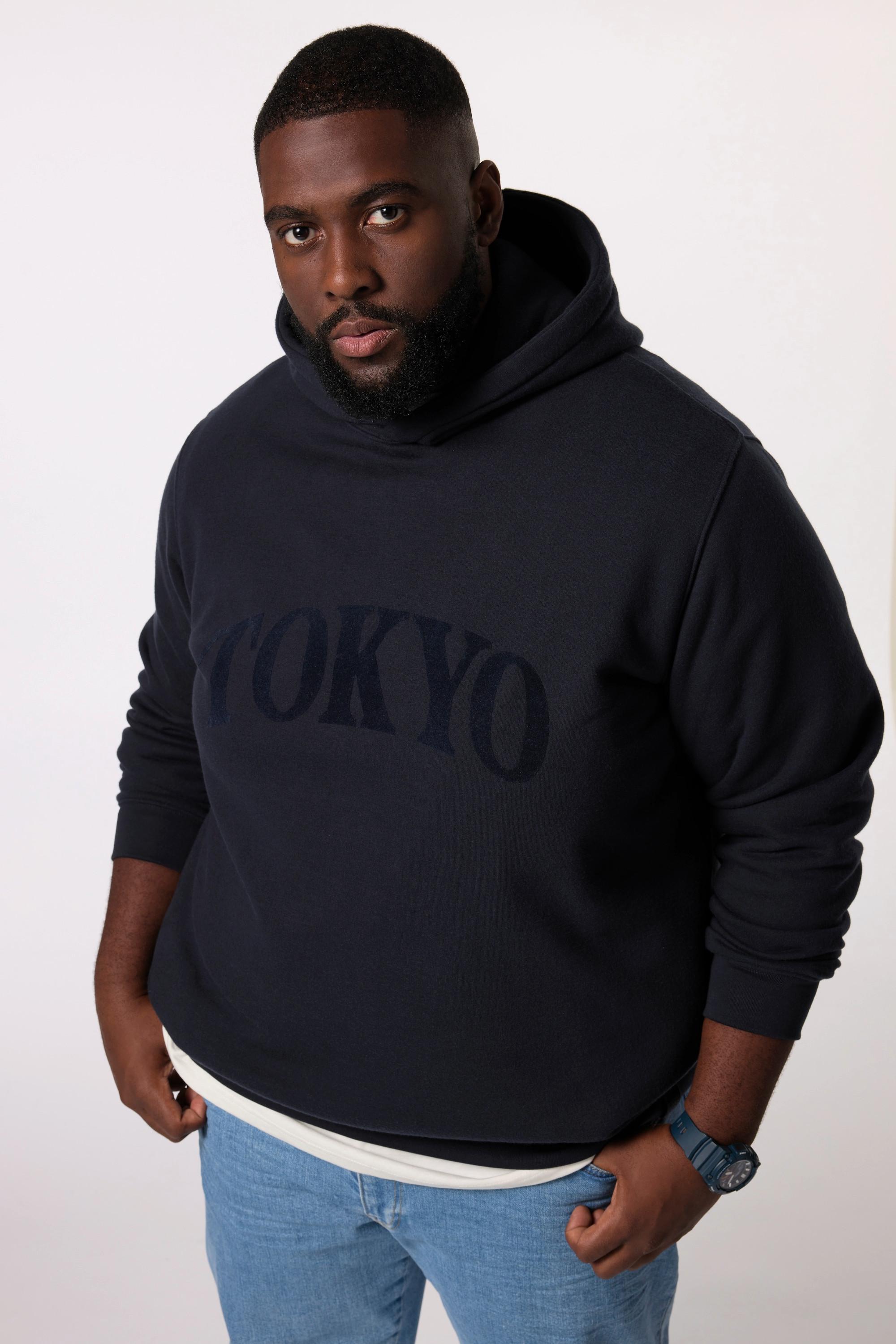 Sthuge Hoodie, oversized, Kapuze, Flockprint