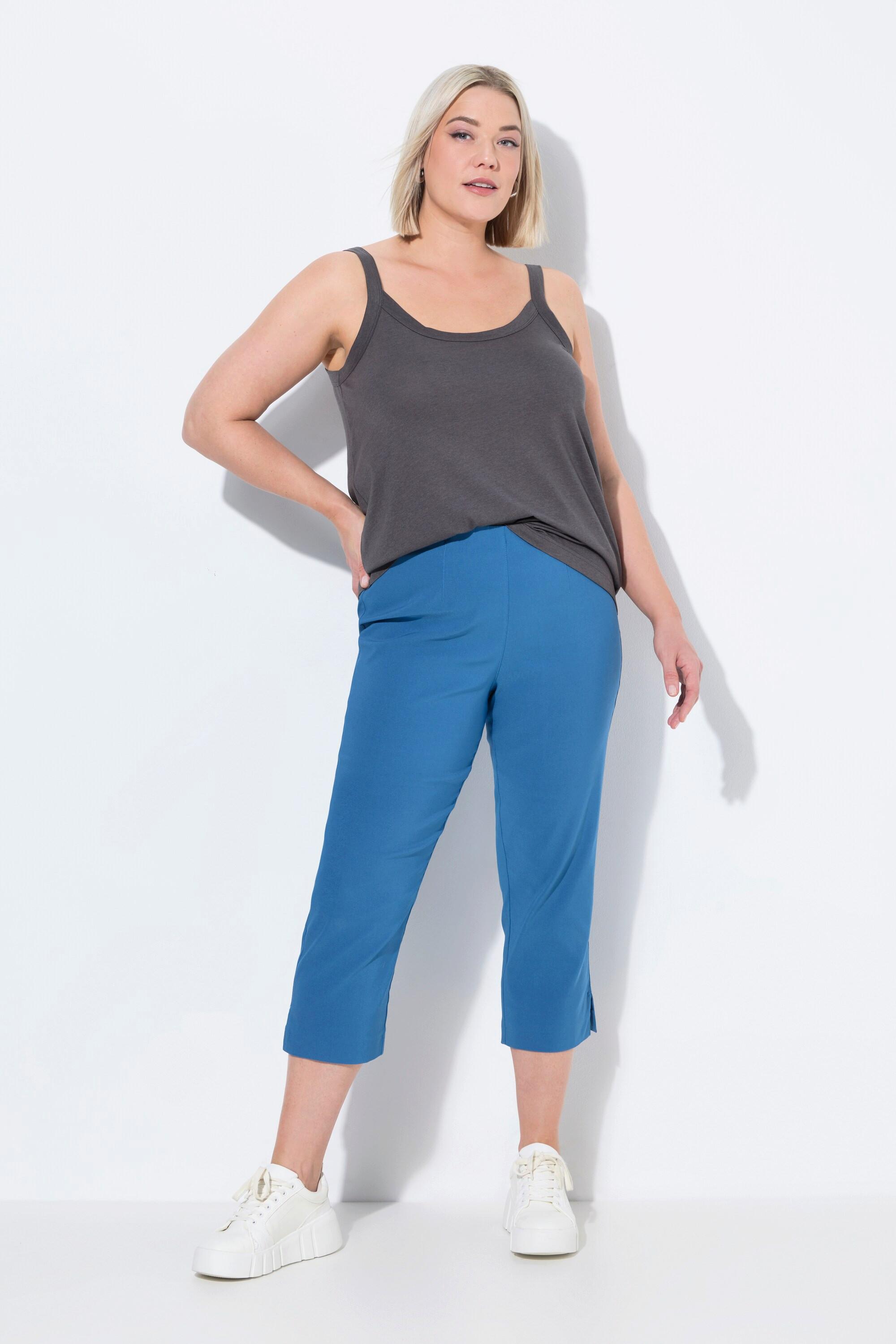 Ulla Popken Bengalinhose wadenlang mit Elastikbund