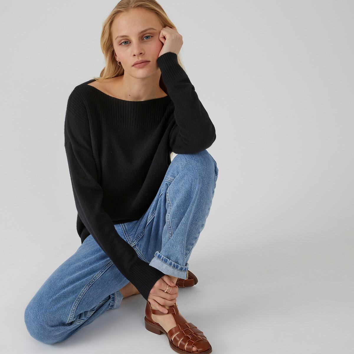 La Redoute Collections Pullover mit U-Boot-Ausschnitt