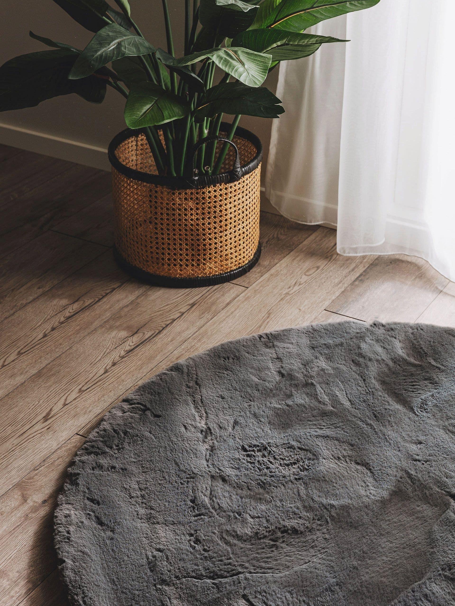 Benuta Fellteppich Dave Anthrazit