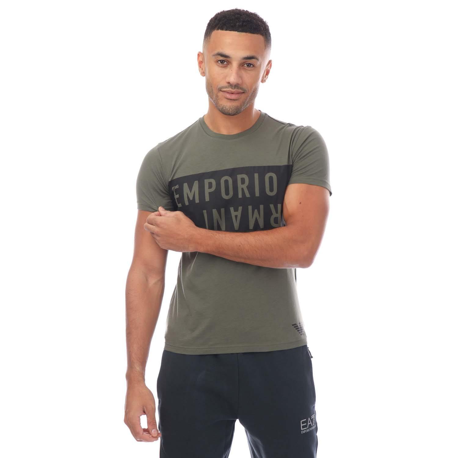 EMPORIO ARMANI T-Shirt Rundhalsausschnitt mit Logo-Print