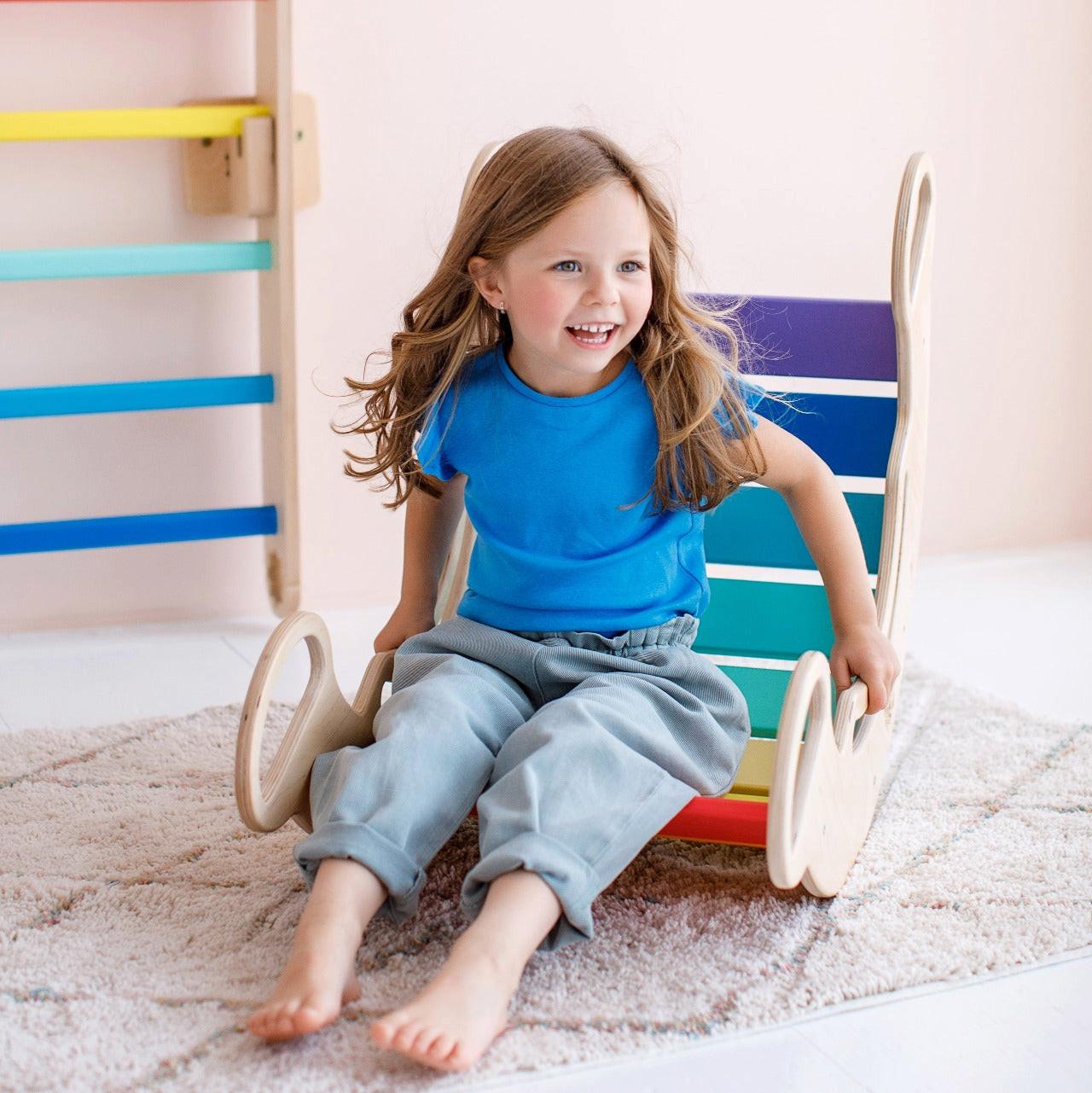 Montessori Balancewippe/Rocker - Schaukel - Hell