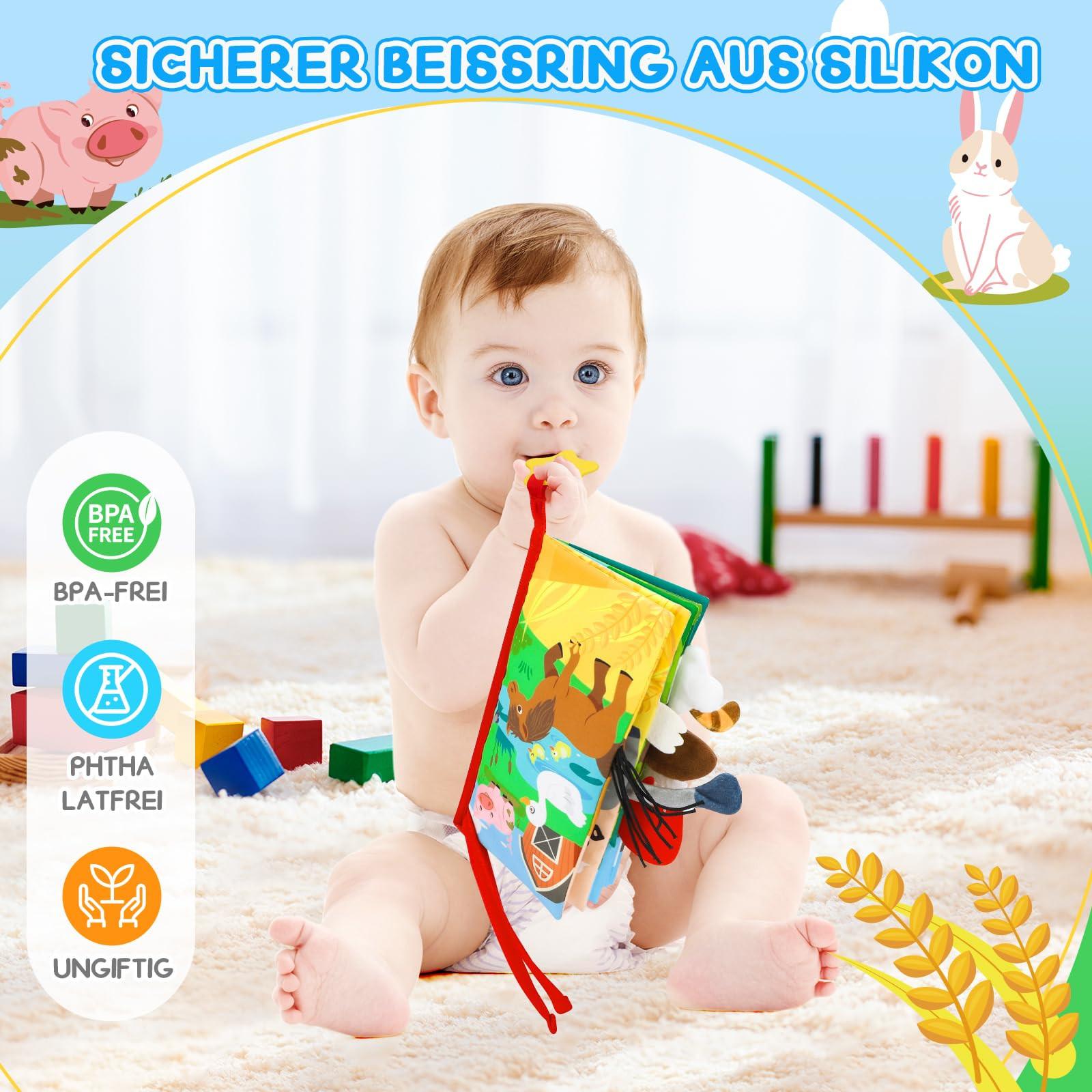 Activity-board Babybuch Knisterbuch Stoffbuch Fühlbuch Baby