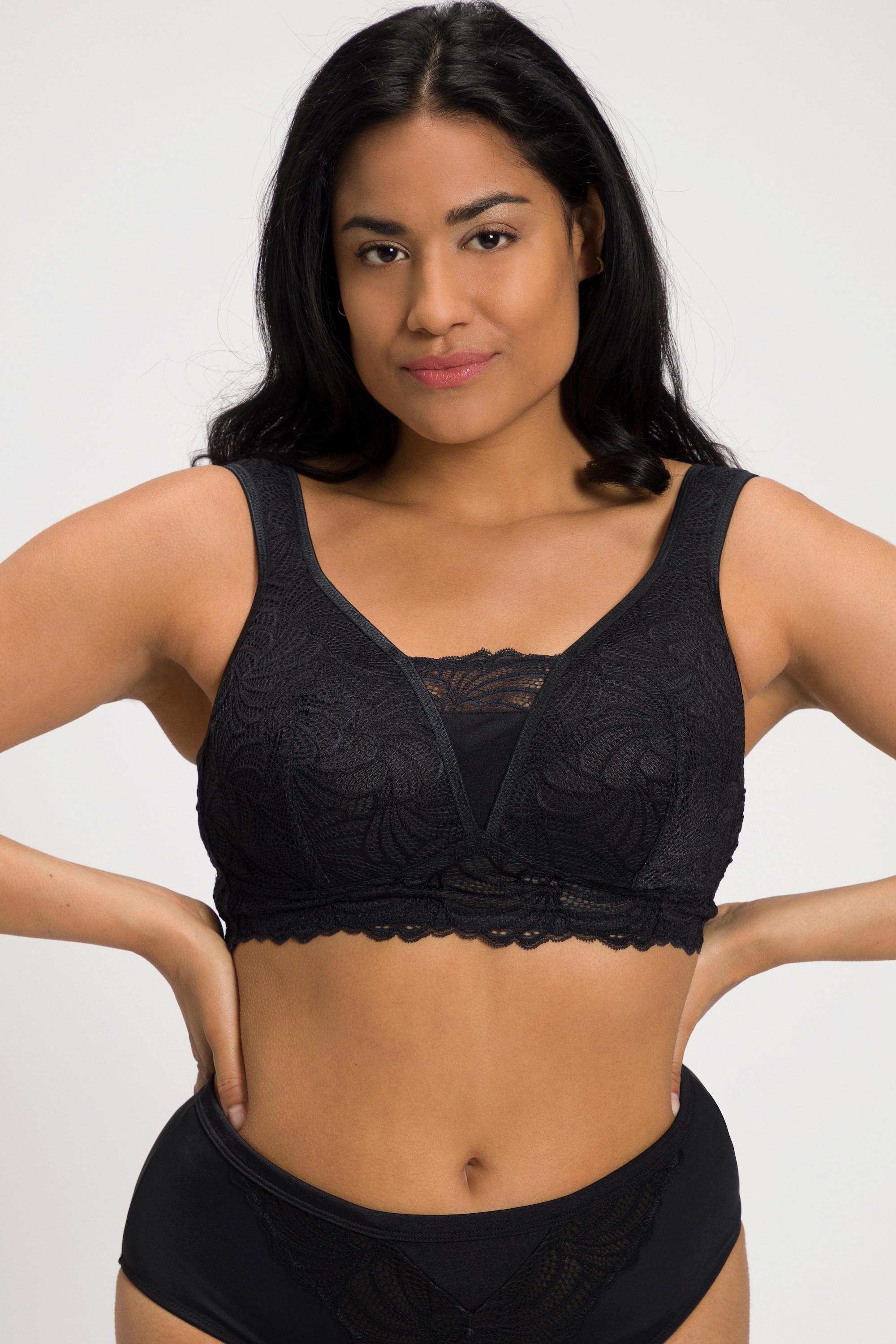 Ulla Popken Bralette, Spitze, ohne Bügel, Cup B - F