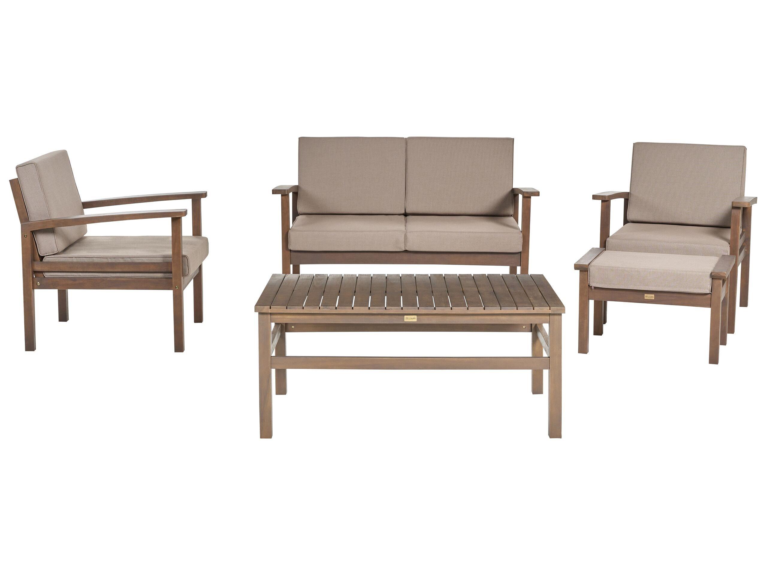 Beliani Lounge Set mit Tisch aus FSC® zertifiziertes Akazienholz Rustikal MANILA