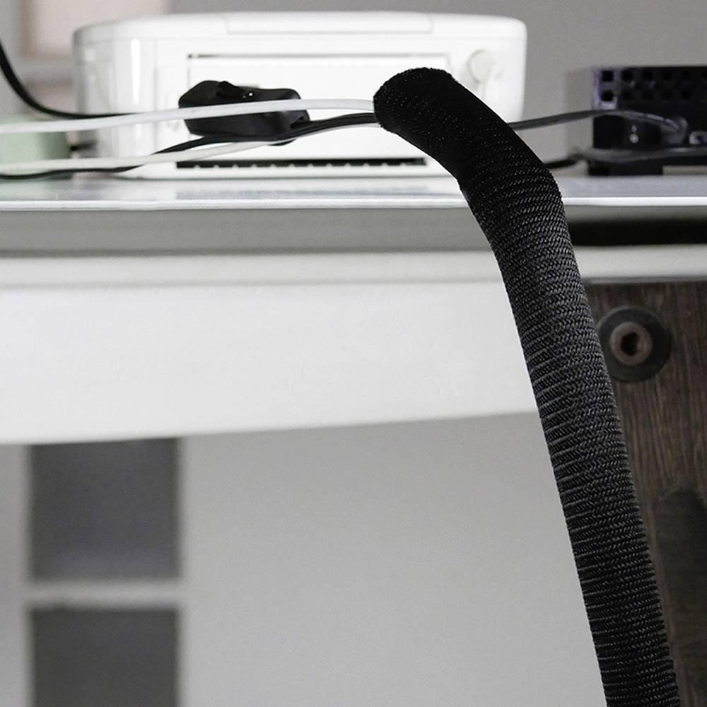 Label the Cable Label-the-cable Kabelschlauch Selbstschliessend Zuschneidbar Flexibel und Robust 25m LTC Cable Tube