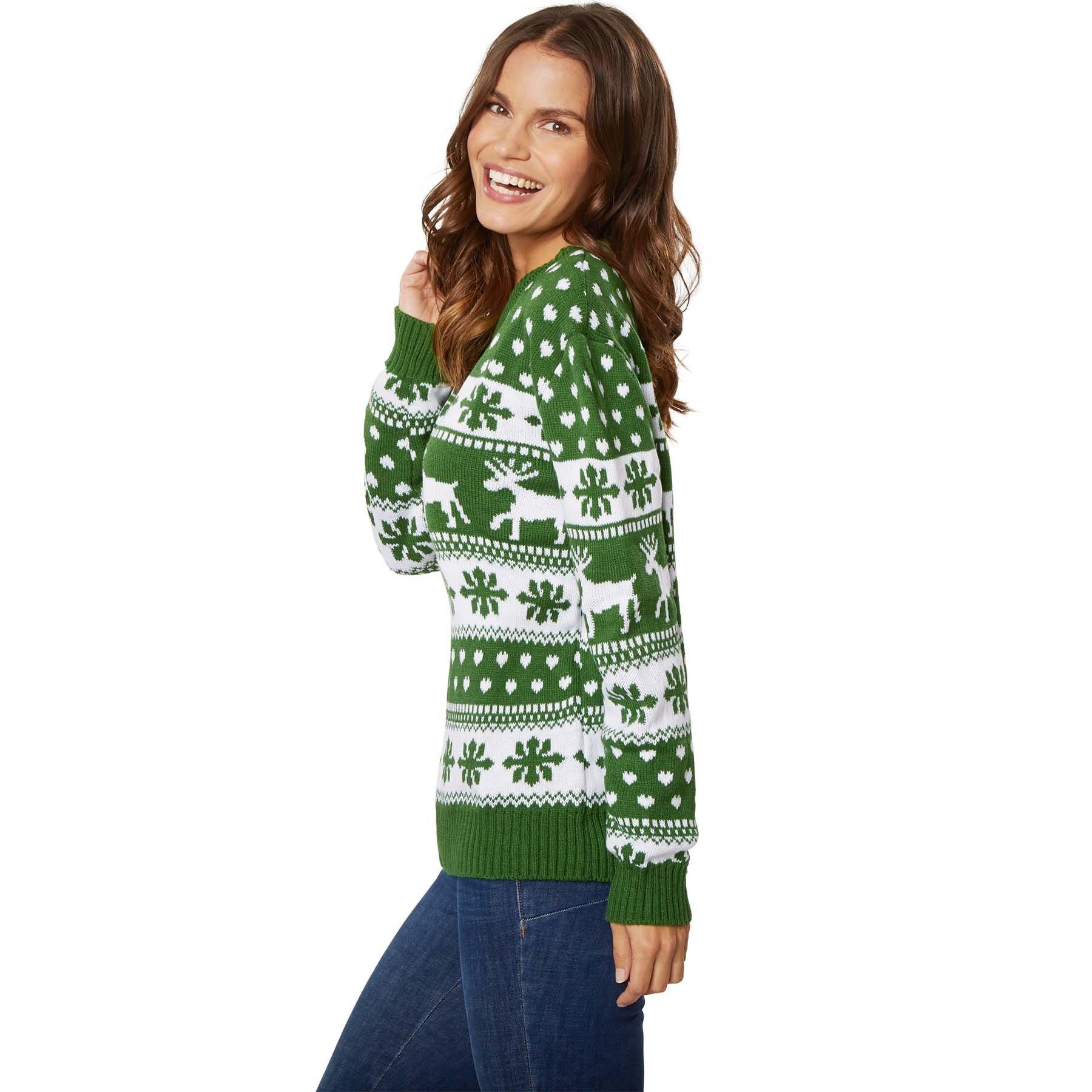 Tectake Weihnachtspullover Winterzauber-weiss für Frauen