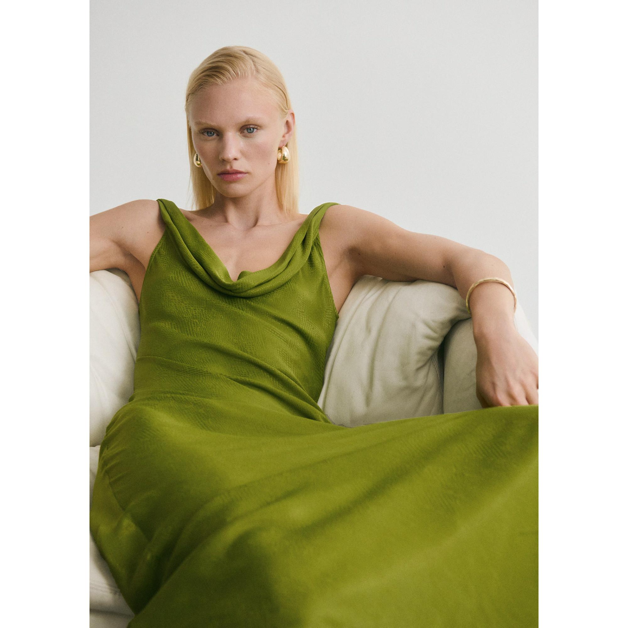 MANGO GRASS Maxi Kleid