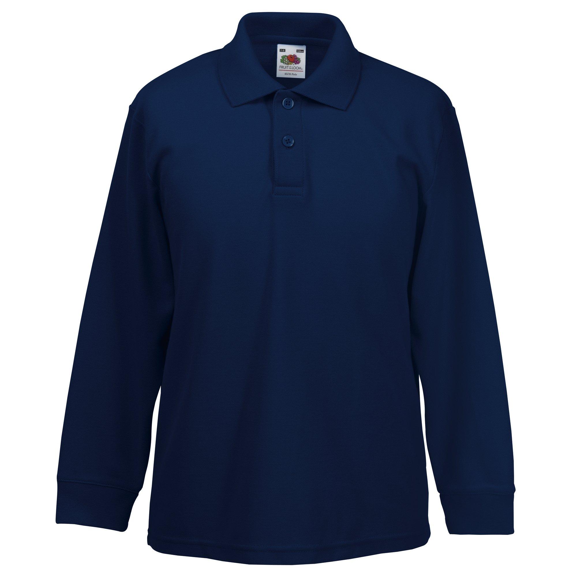 Fruit of the Loom Polo Shirt, Langarm (2 StückPackung)