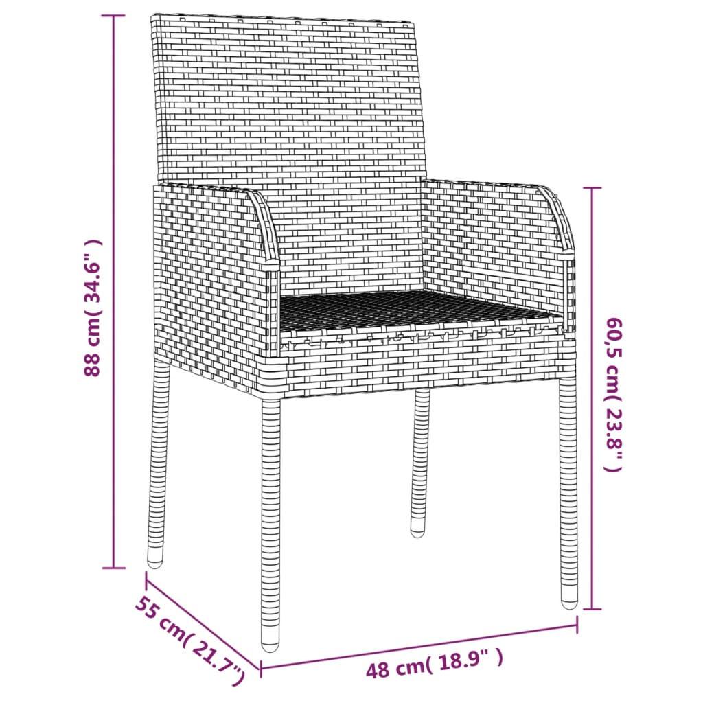 VidaXL Garten essgruppe poly-rattan