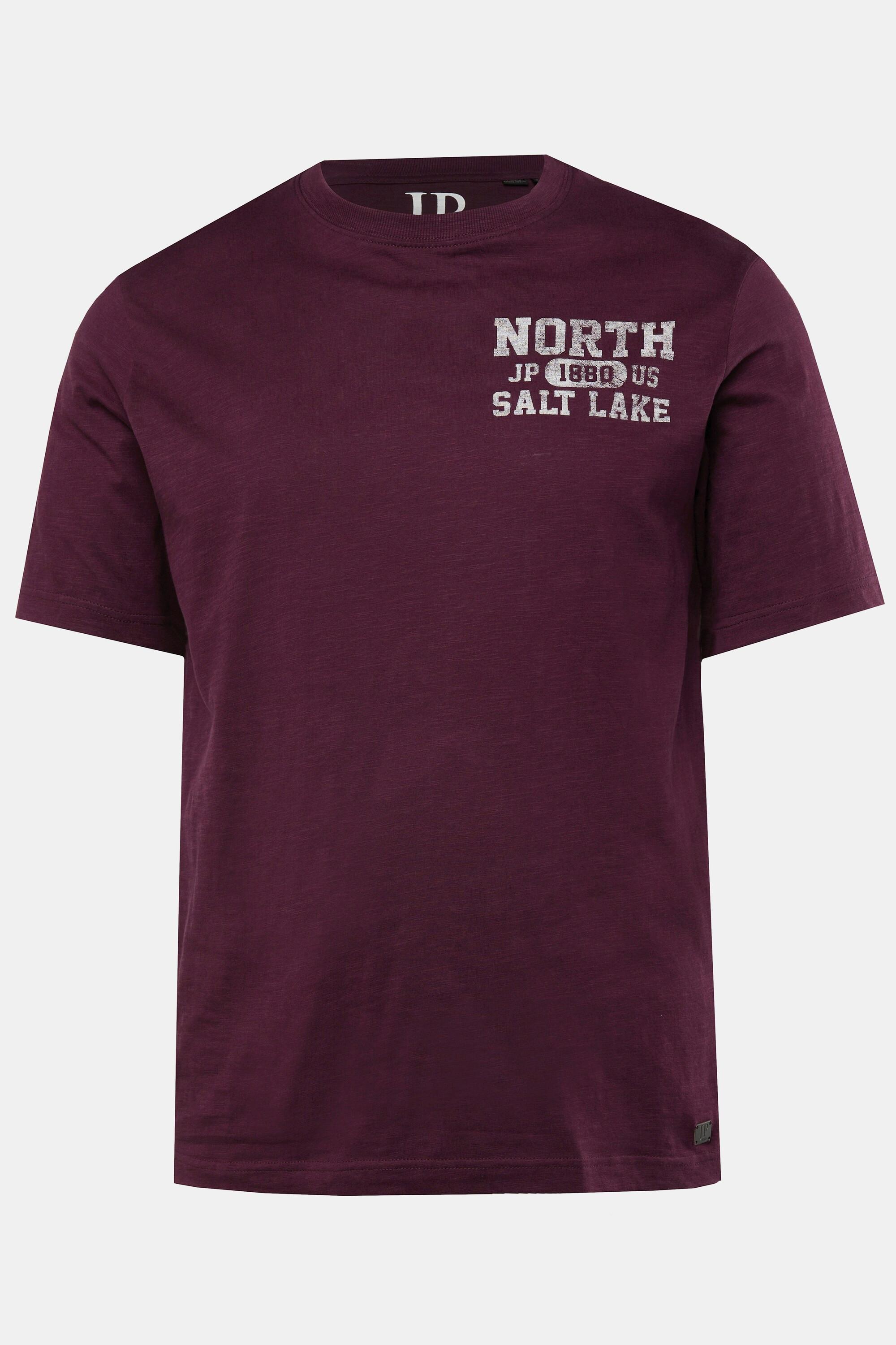 JP1880 Kurzarm Flammjersey T-Shirt mit Brust- und Rückenprint