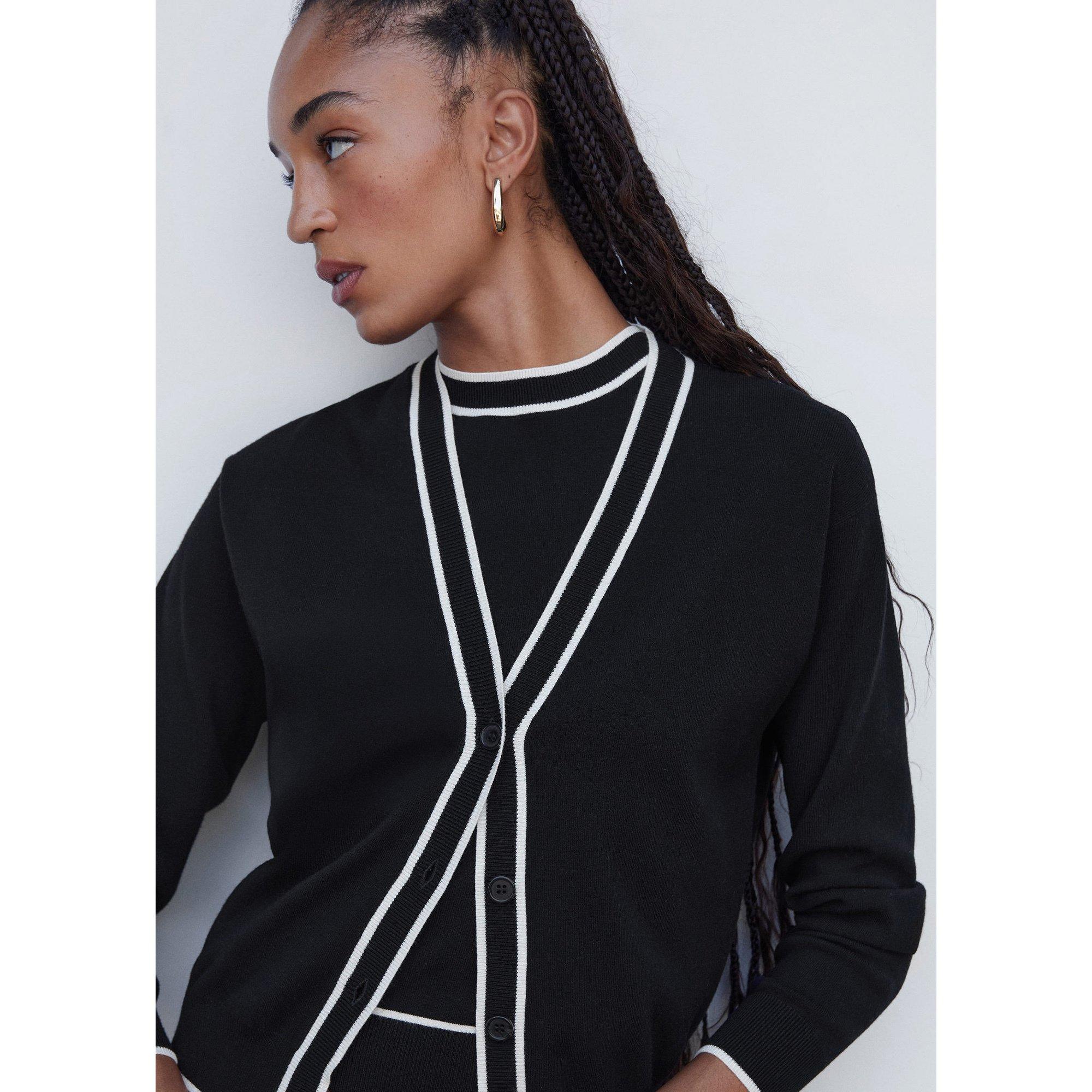 MANGO PIPPING Cardigan, langarm