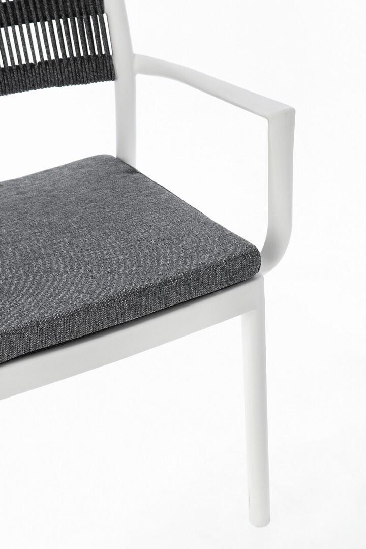 mutoni Armlehnstuhl Alvin weiss dunkelgrün