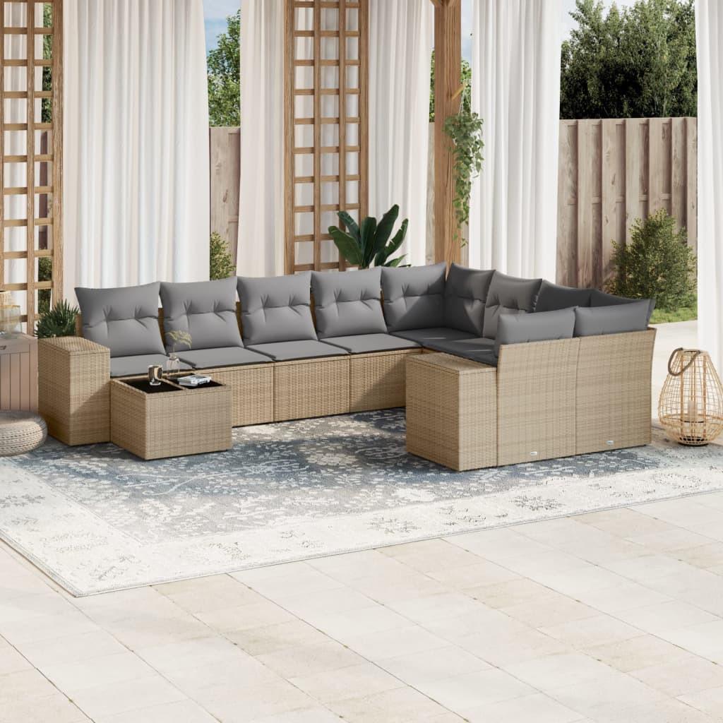 VidaXL Garten sofagarnitur poly-rattan