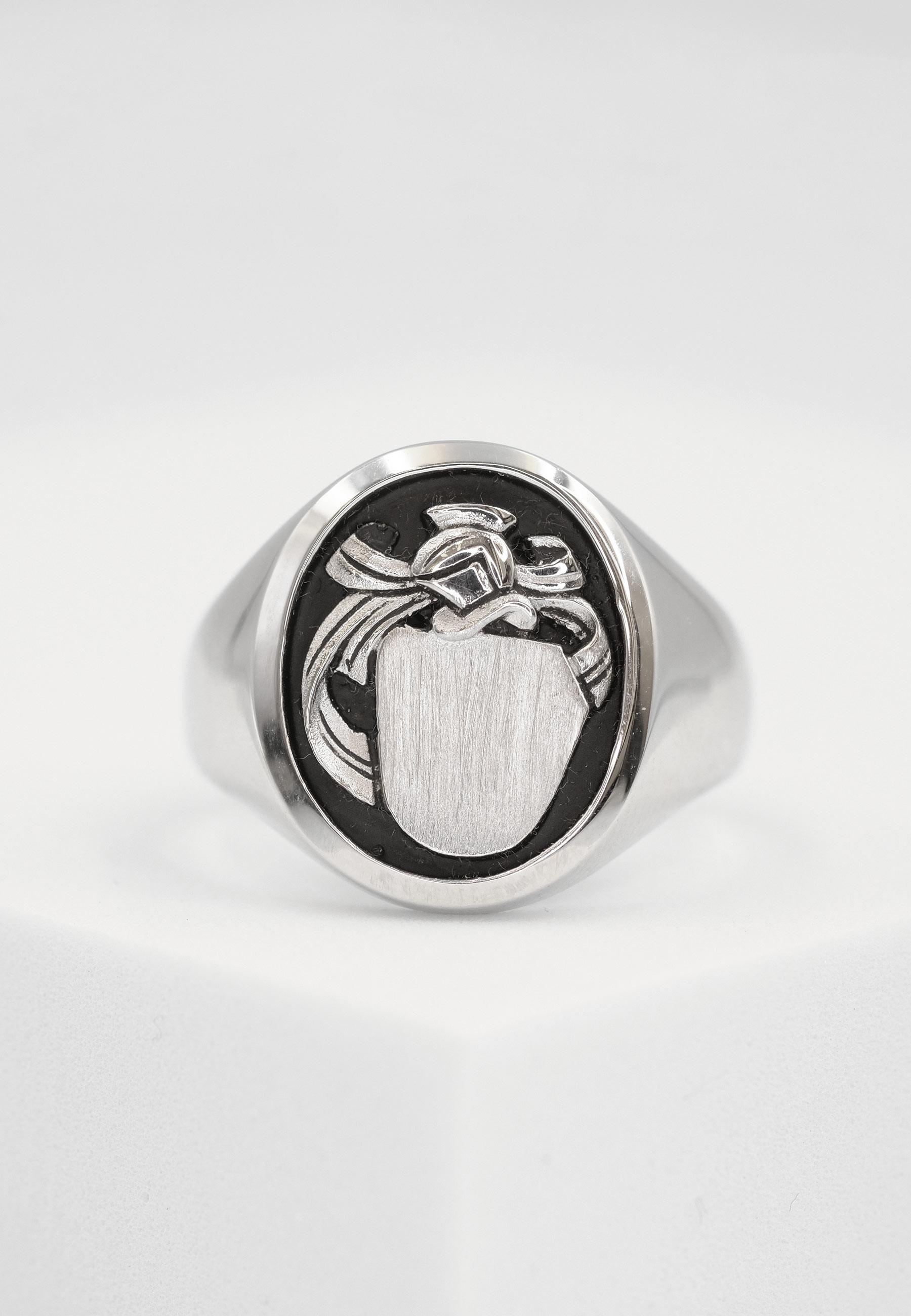 MUAU Schmuck Wappenring Silber 925