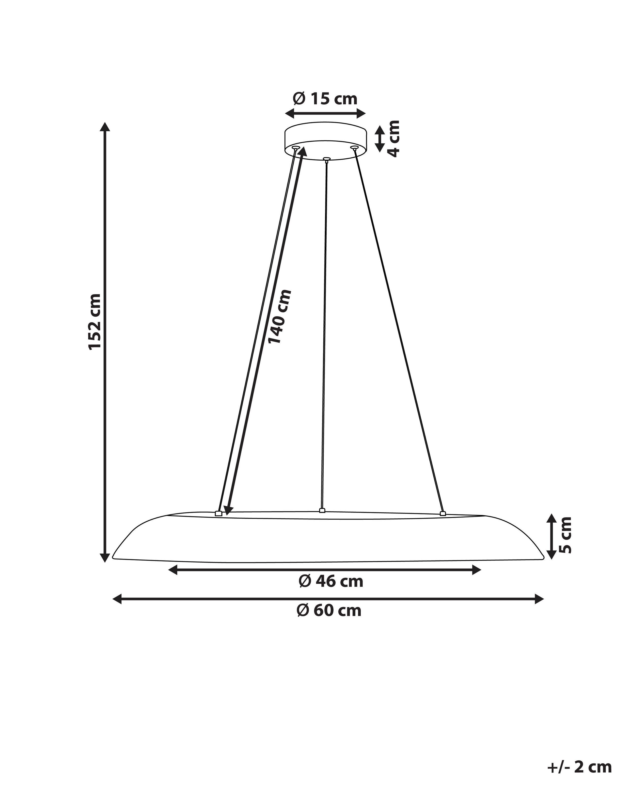 Beliani LED Hängelampe aus Eisen Modern SURKO