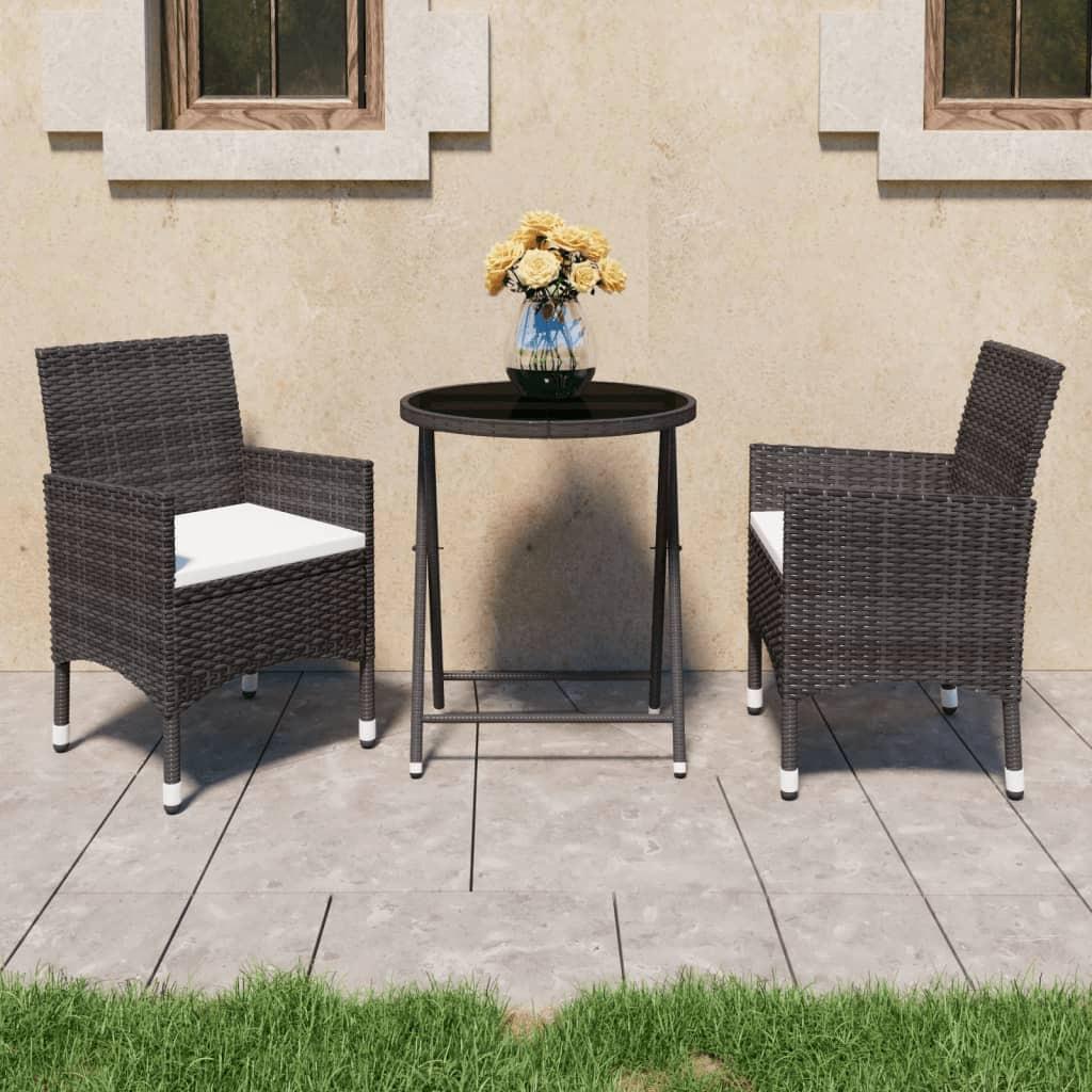 VidaXL Garten bistro set poly-rattan